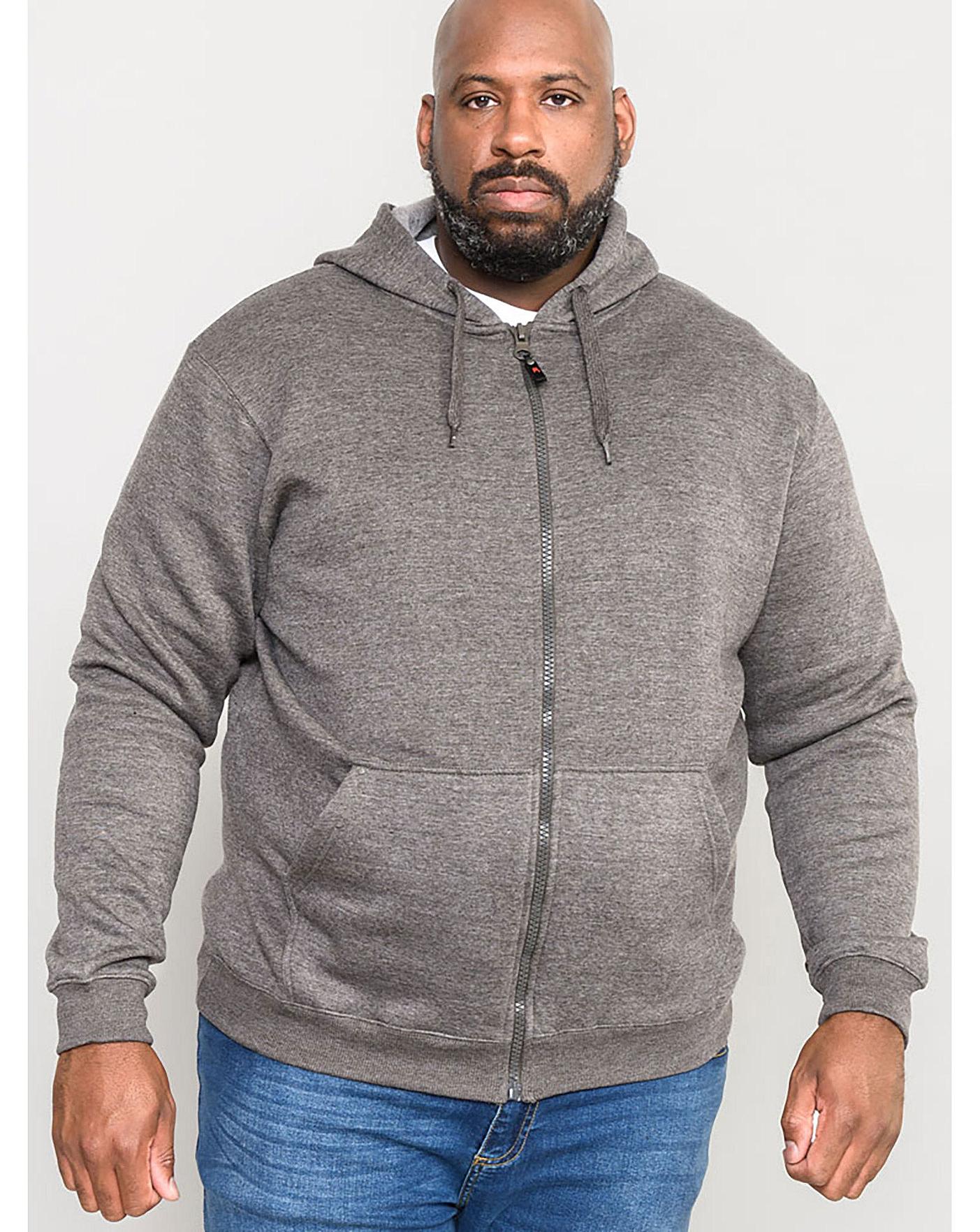 Mens plus size zip up clearance hoodie