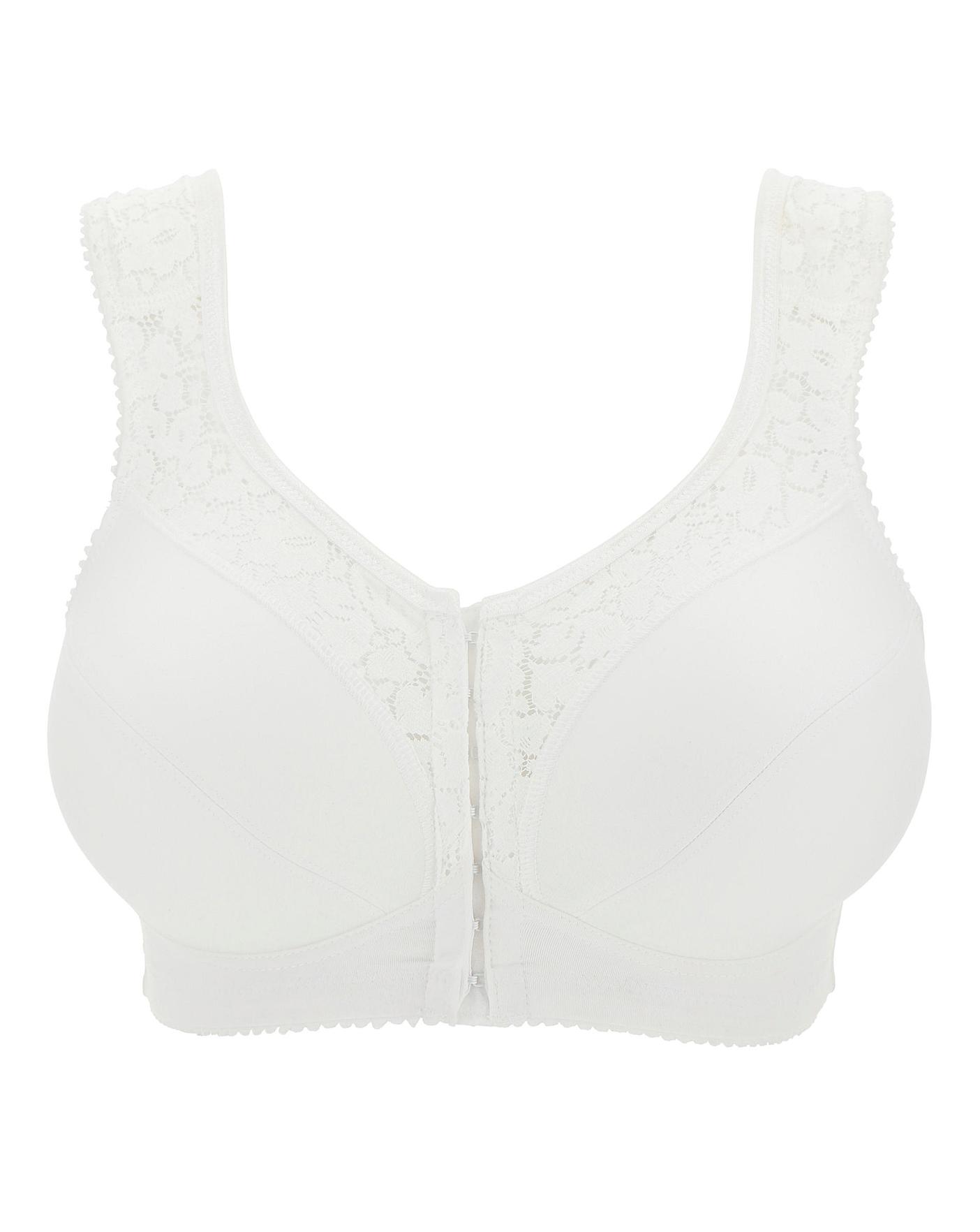 Miss Mary Cotton Lace F/F Bra White  Bra, Miss mary, Front fastening bras