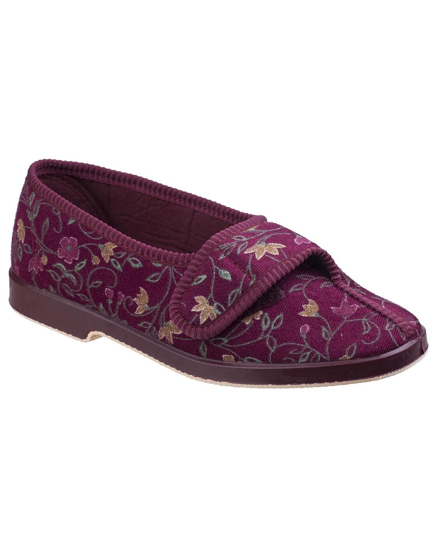 ladies slippers size 9 wide fit