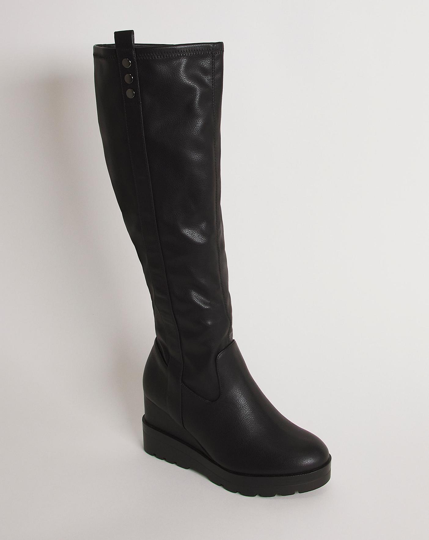 Stretch knee high boots clearance uk