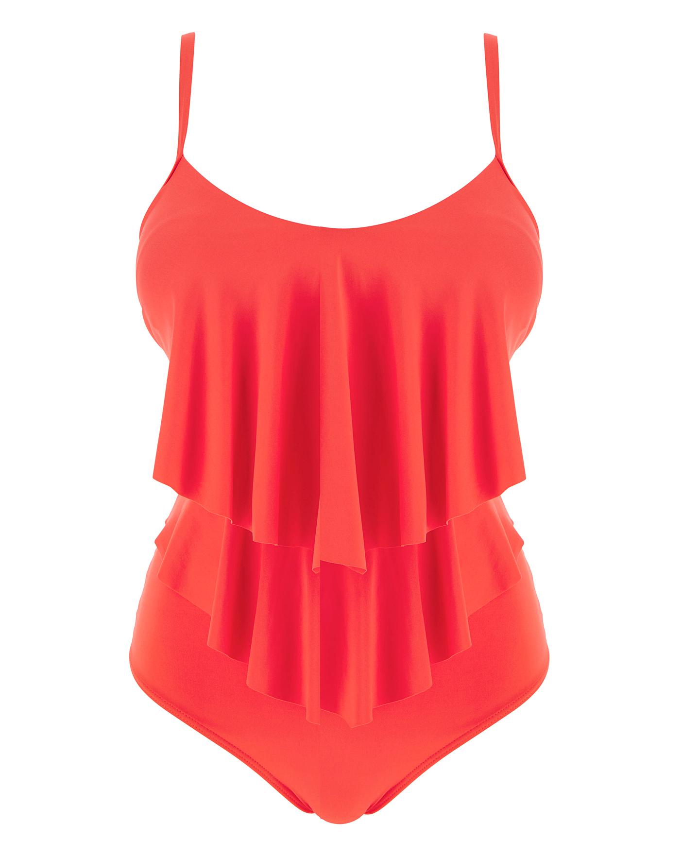 magisculpt tiered ruffle swimsuit