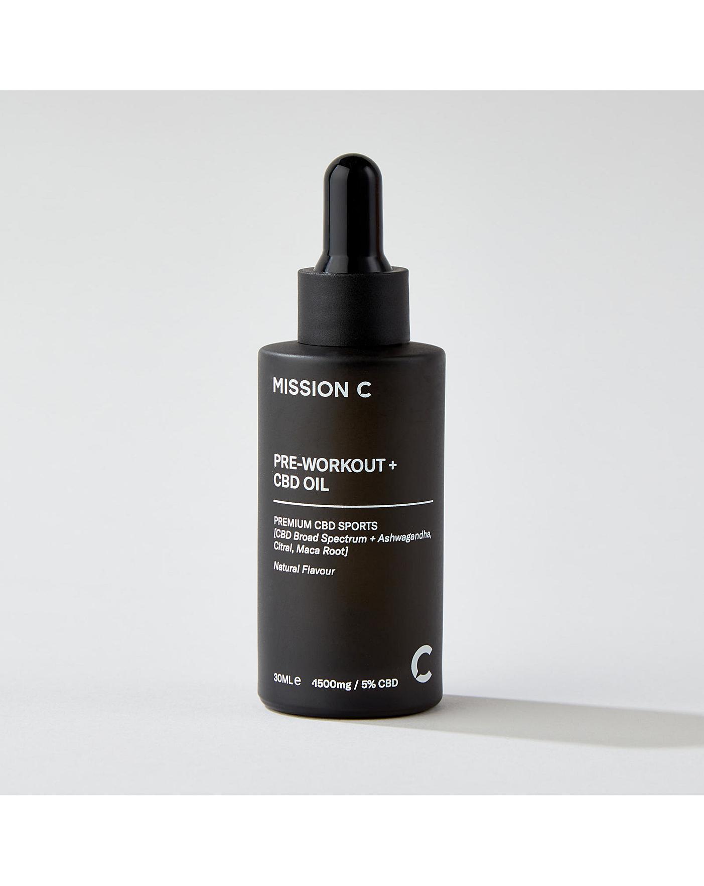 PreWorkout CBD Oil (1500mg) Energise J D Williams