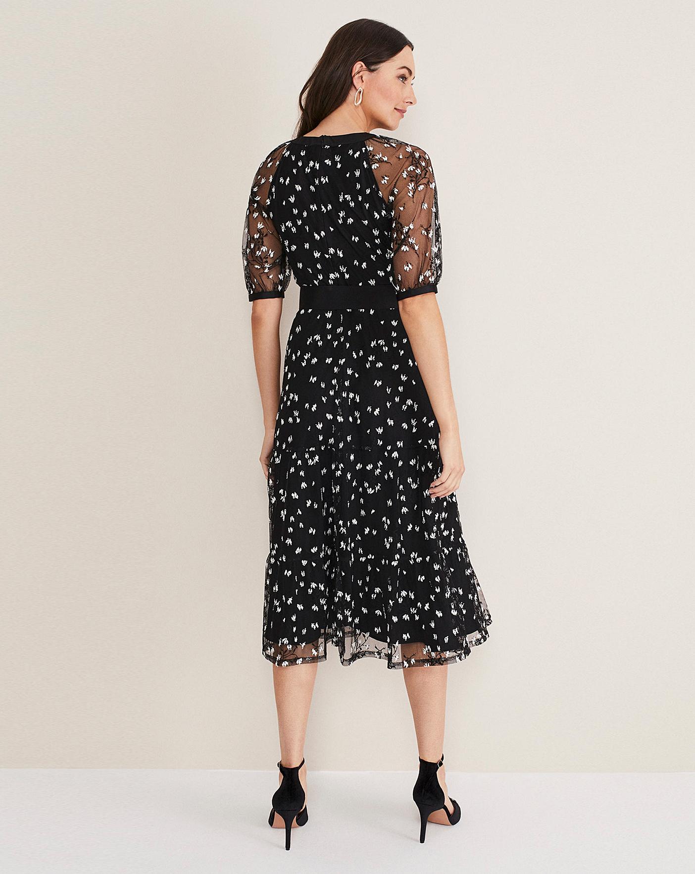 Phase Eight Freja Embroidered Dress J D Williams