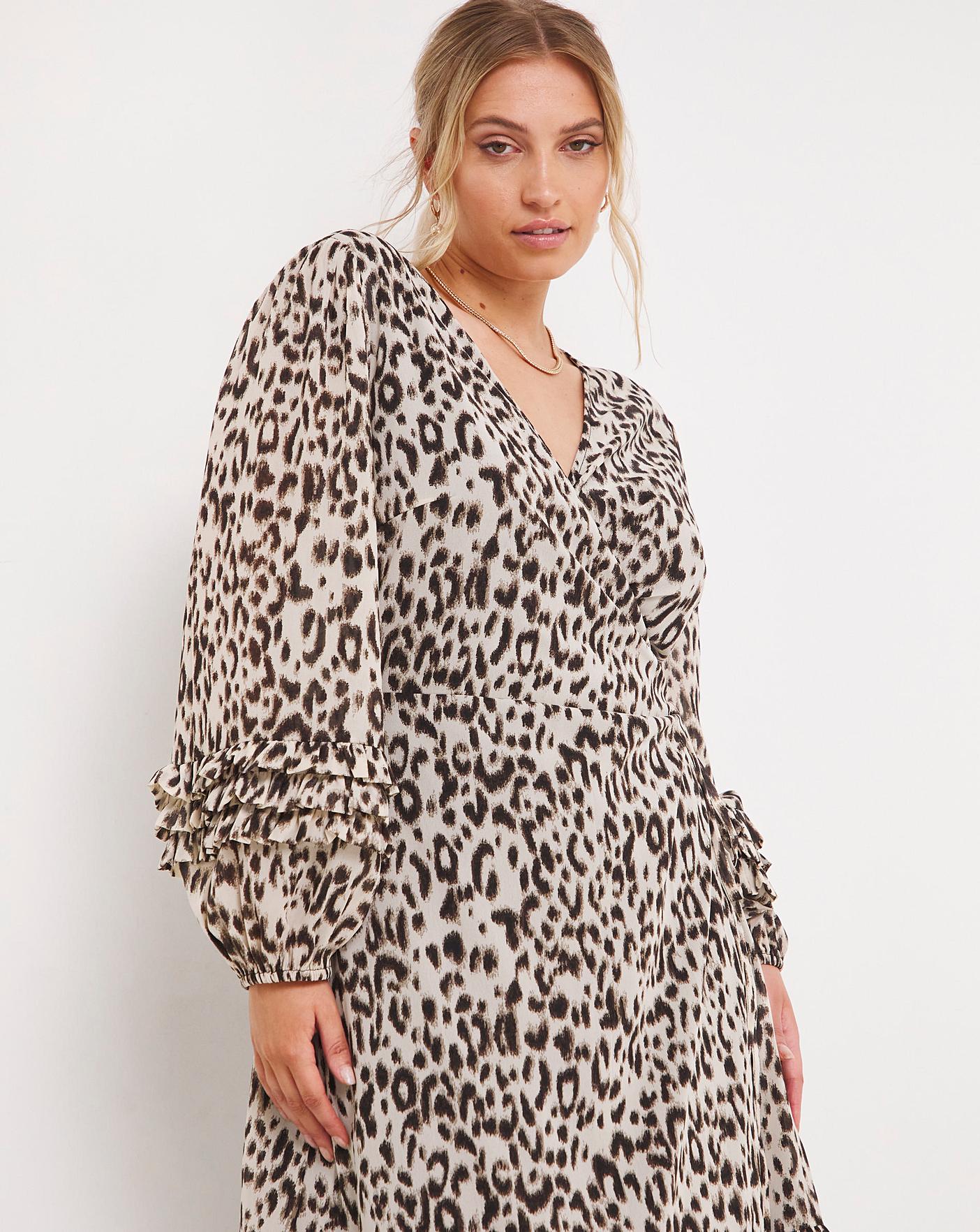 Leopard print wrap outlet over dress