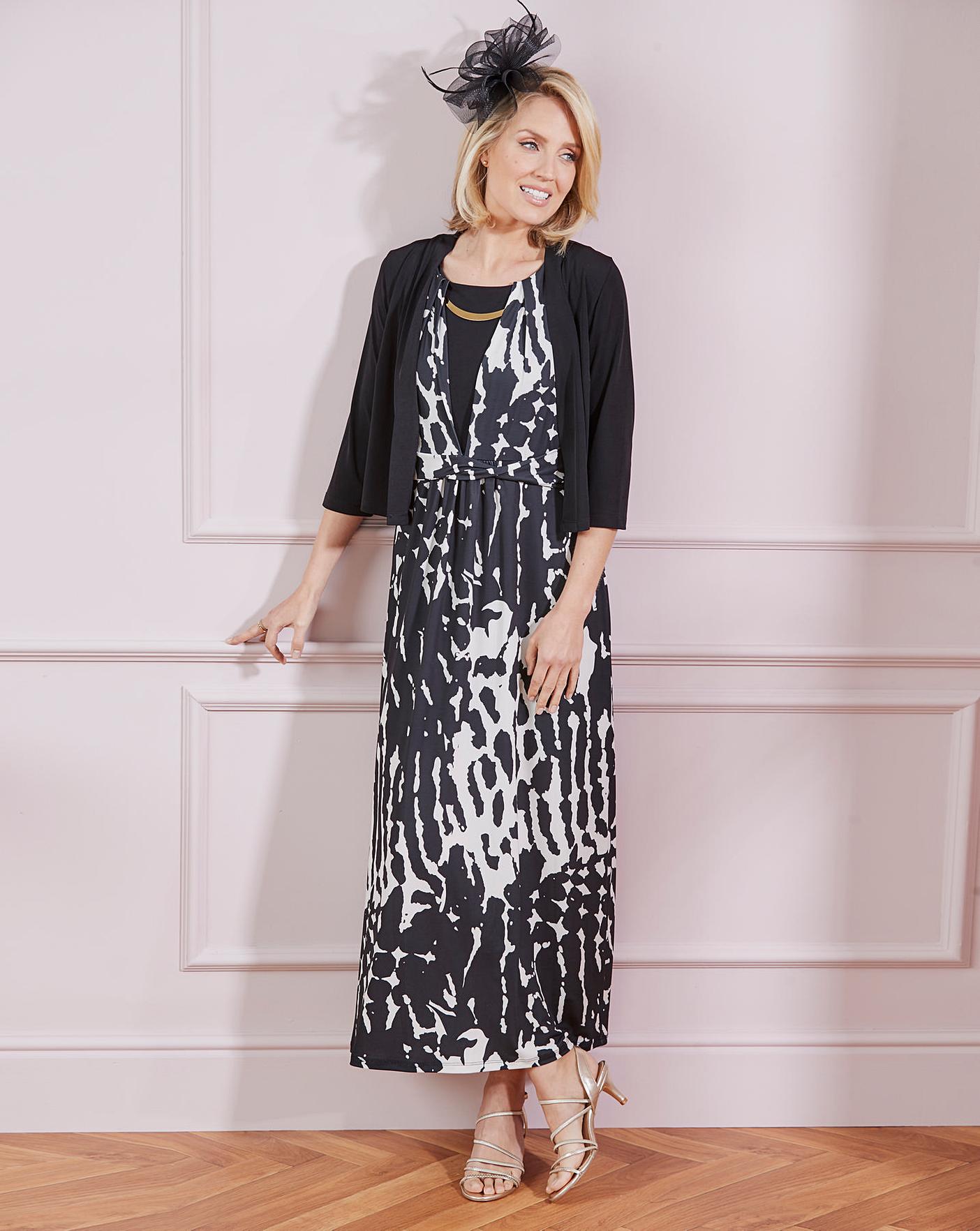 Nightingales Print Maxi Dress And Bolero J D Williams 