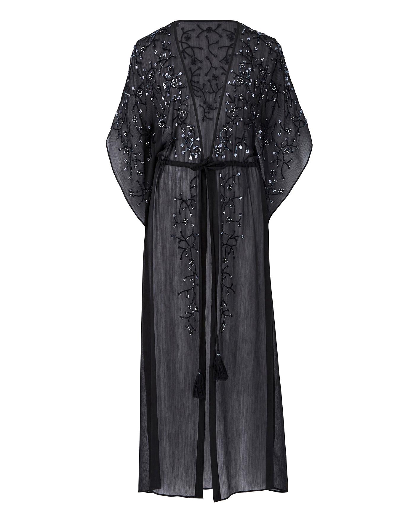 beaded kaftan dress