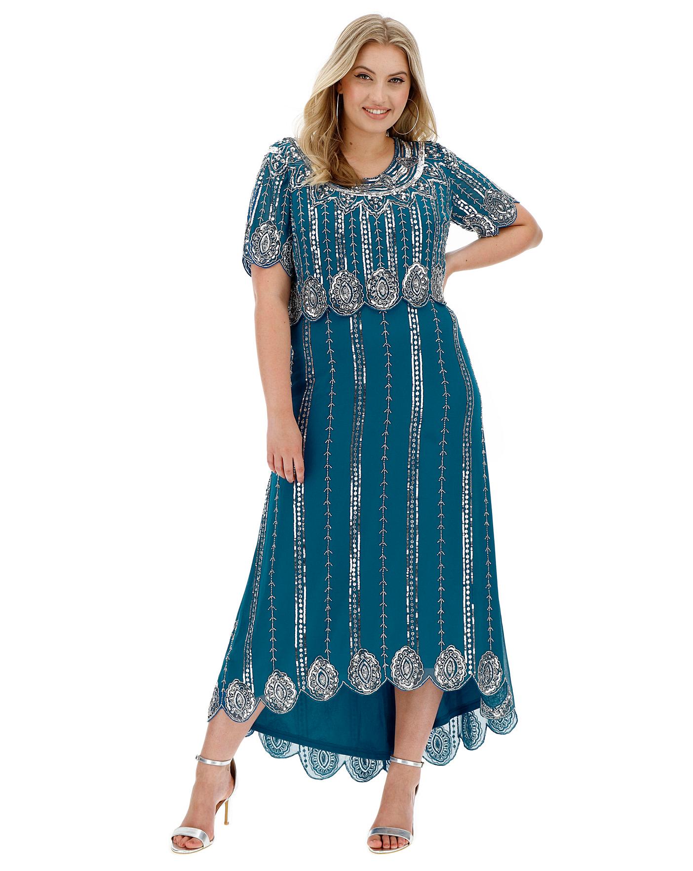 Joanna Hope Beaded Layer Dress | Simply Be