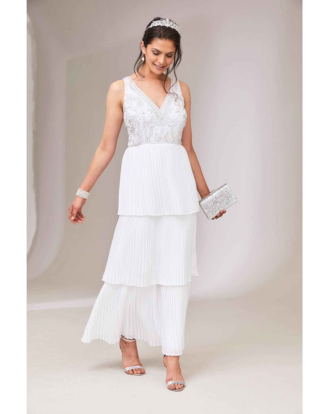 tiered pleated dress