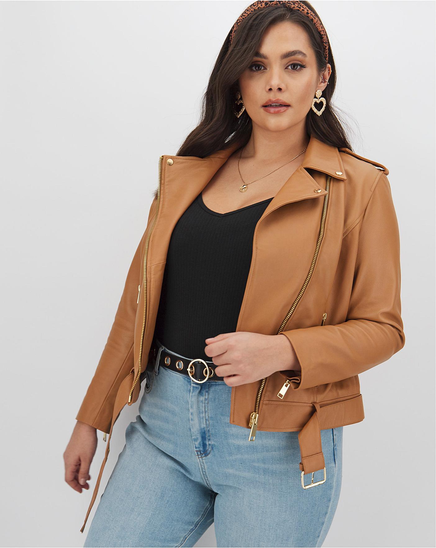 joanna hope embroidered leather jacket