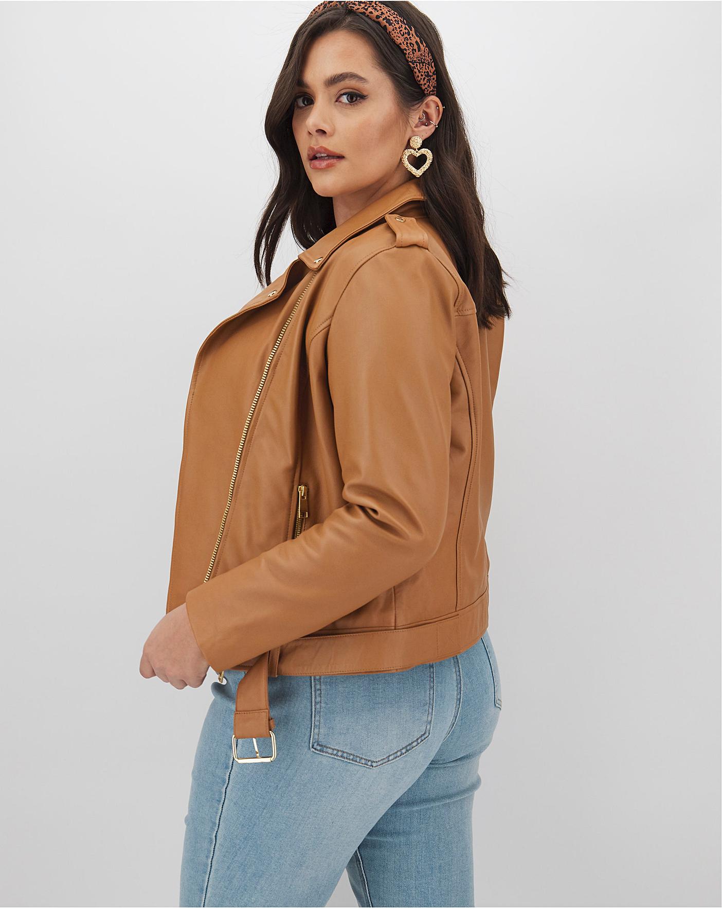 Joanna Hope Fashion Stud Leather Jacket | Simply Be