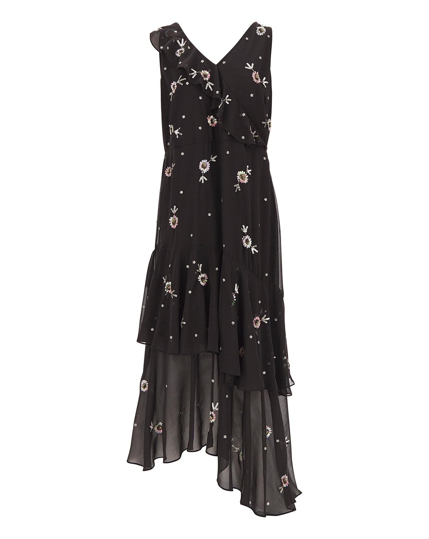 Joanna Hope Embellished Frill Maxi Dress | J D Williams