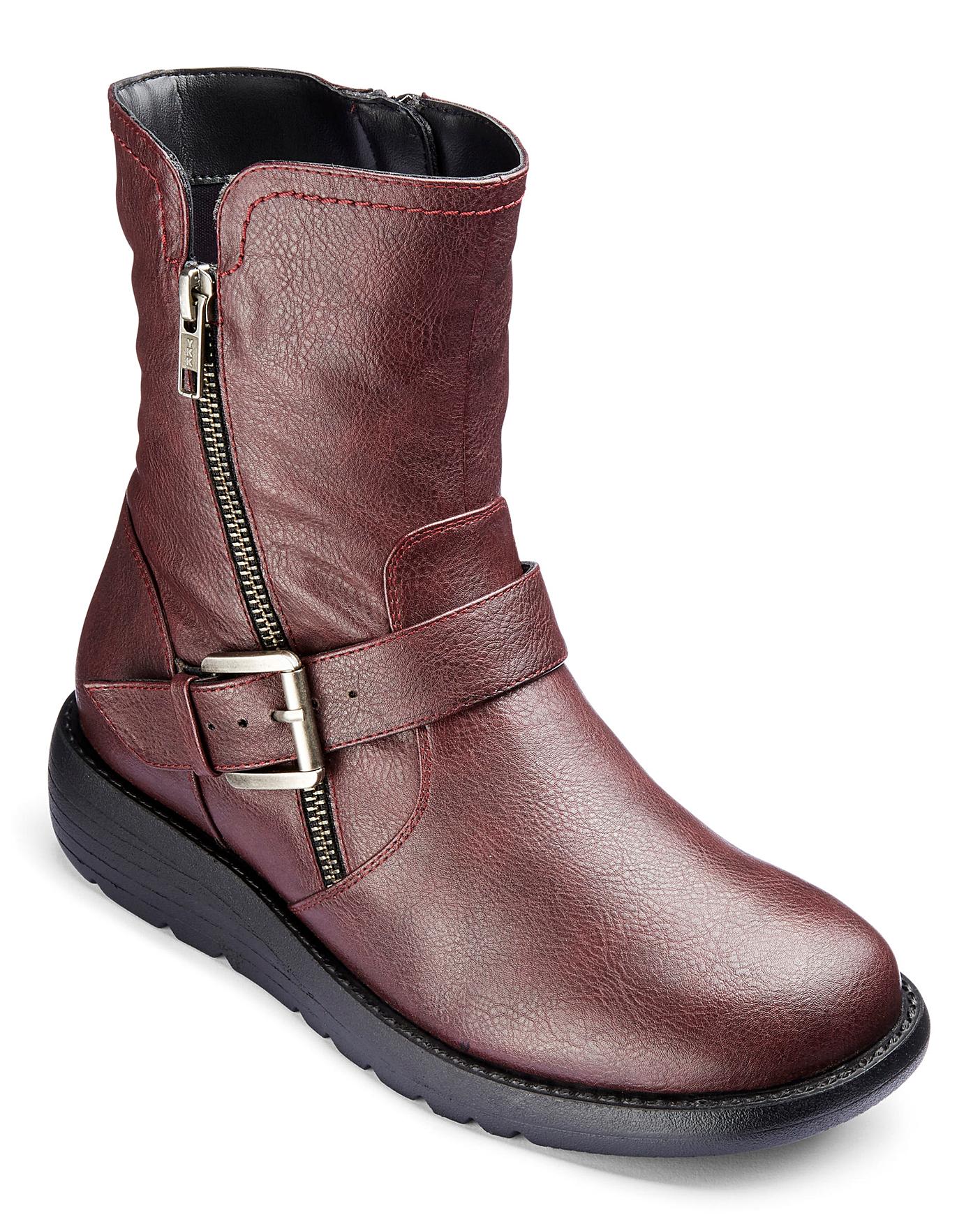 Zip Detail Ankle Boots EEE Fit Marisota