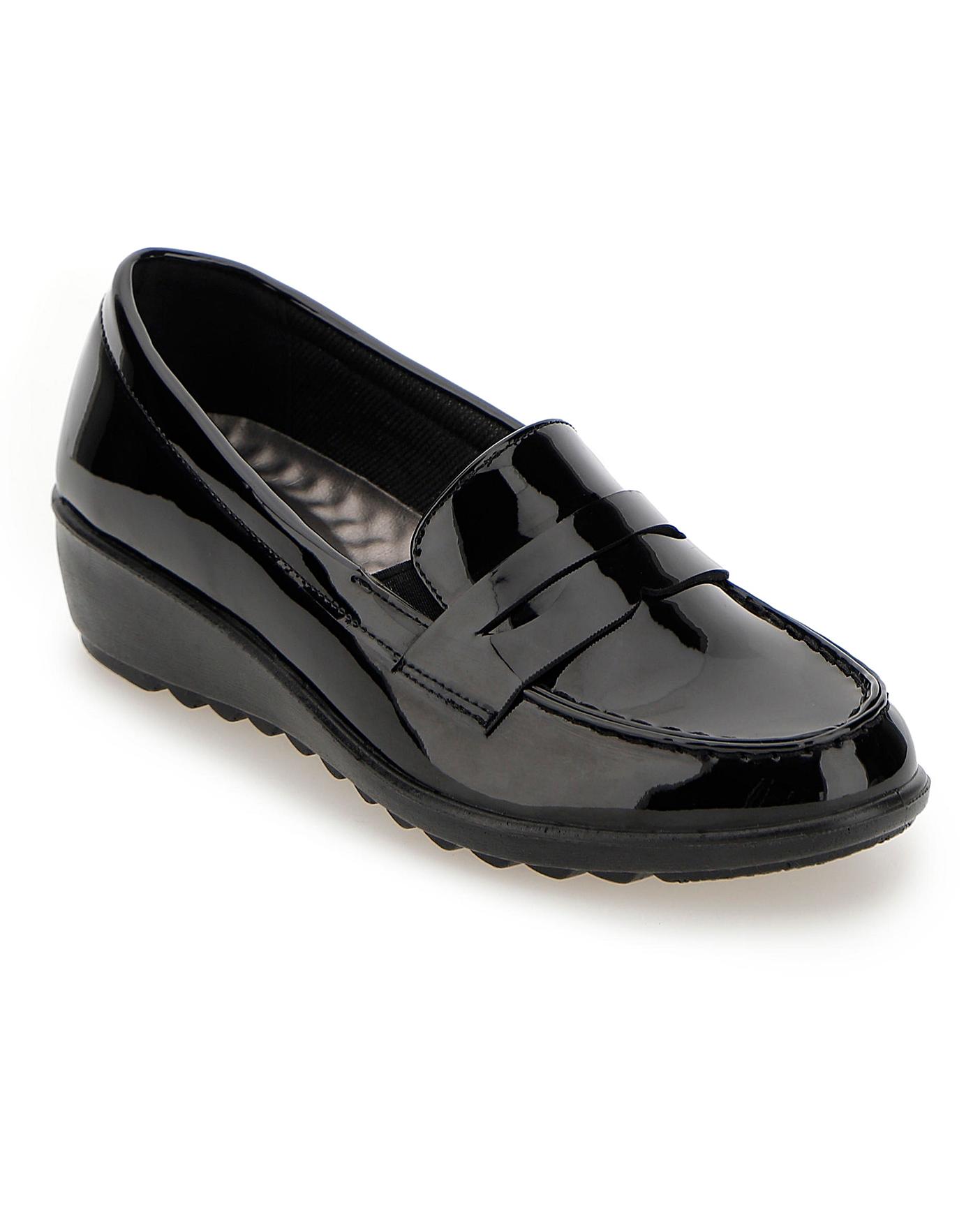 Cushion Walk Low Wedge Loafers E Fit | J D Williams