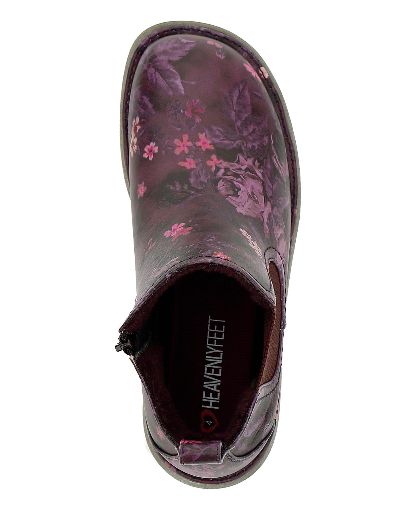 heavenly feet low wedge sole ankle boots