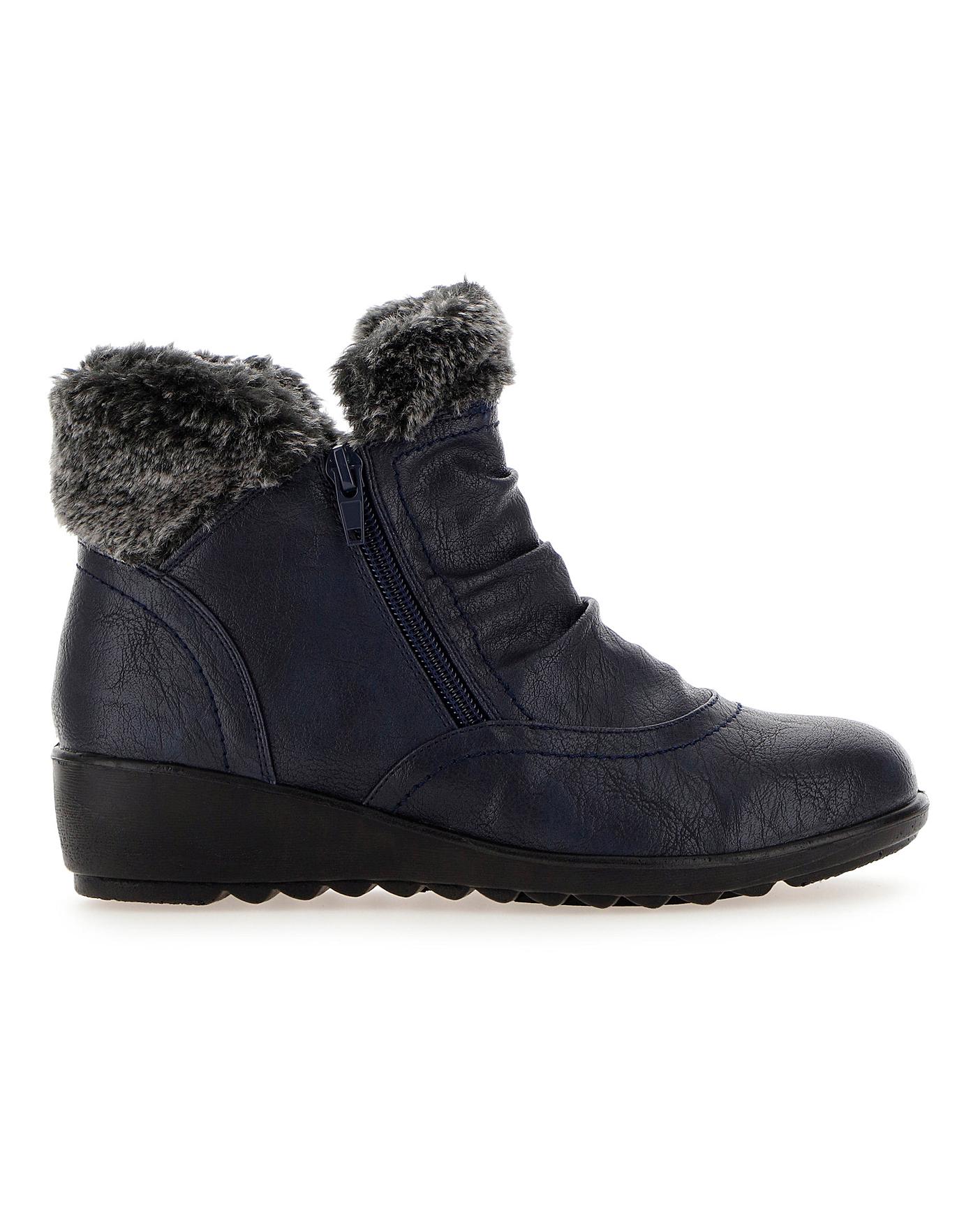 cushion walk ankle boots extra wide eee fit