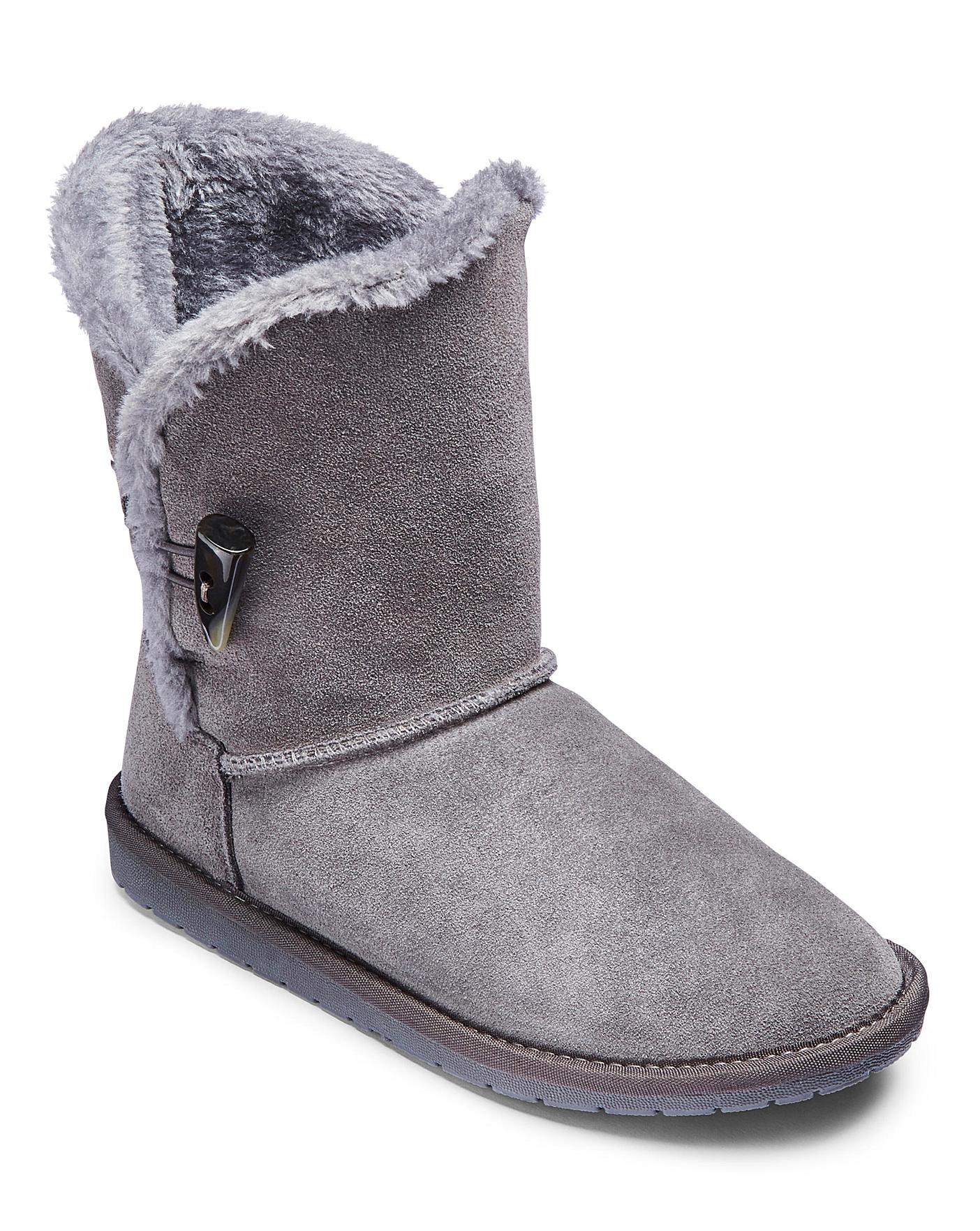 Suede Warm Lined Ankle Boots EEE Fit | Ambrose Wilson