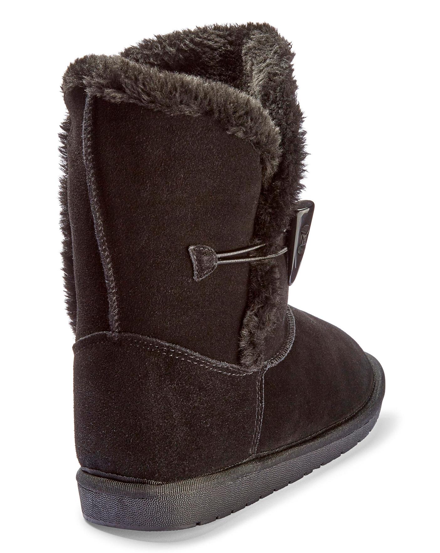 Suede Warm Lined Ankle Boots EEE Fit | J D Williams