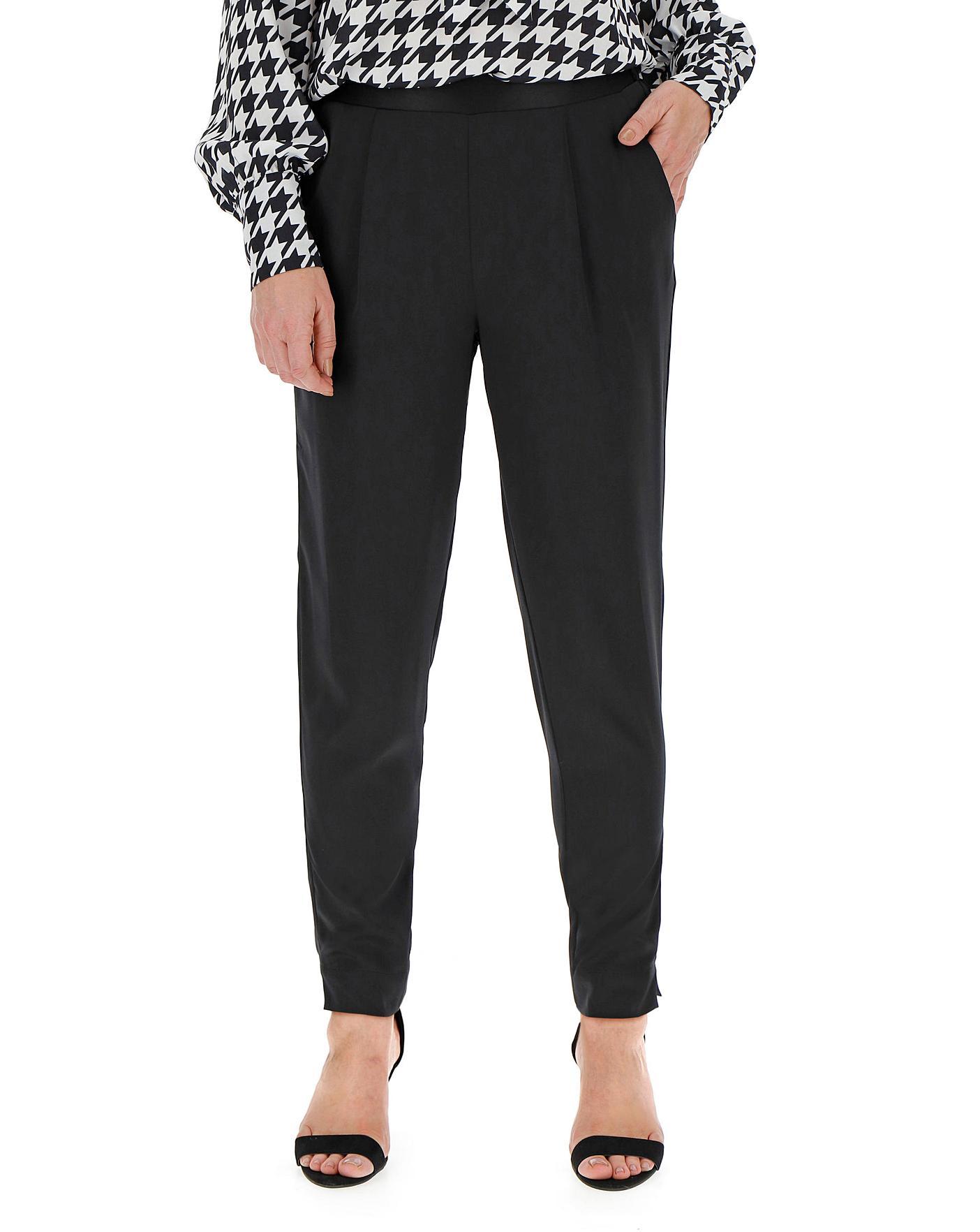 satin tapered trousers