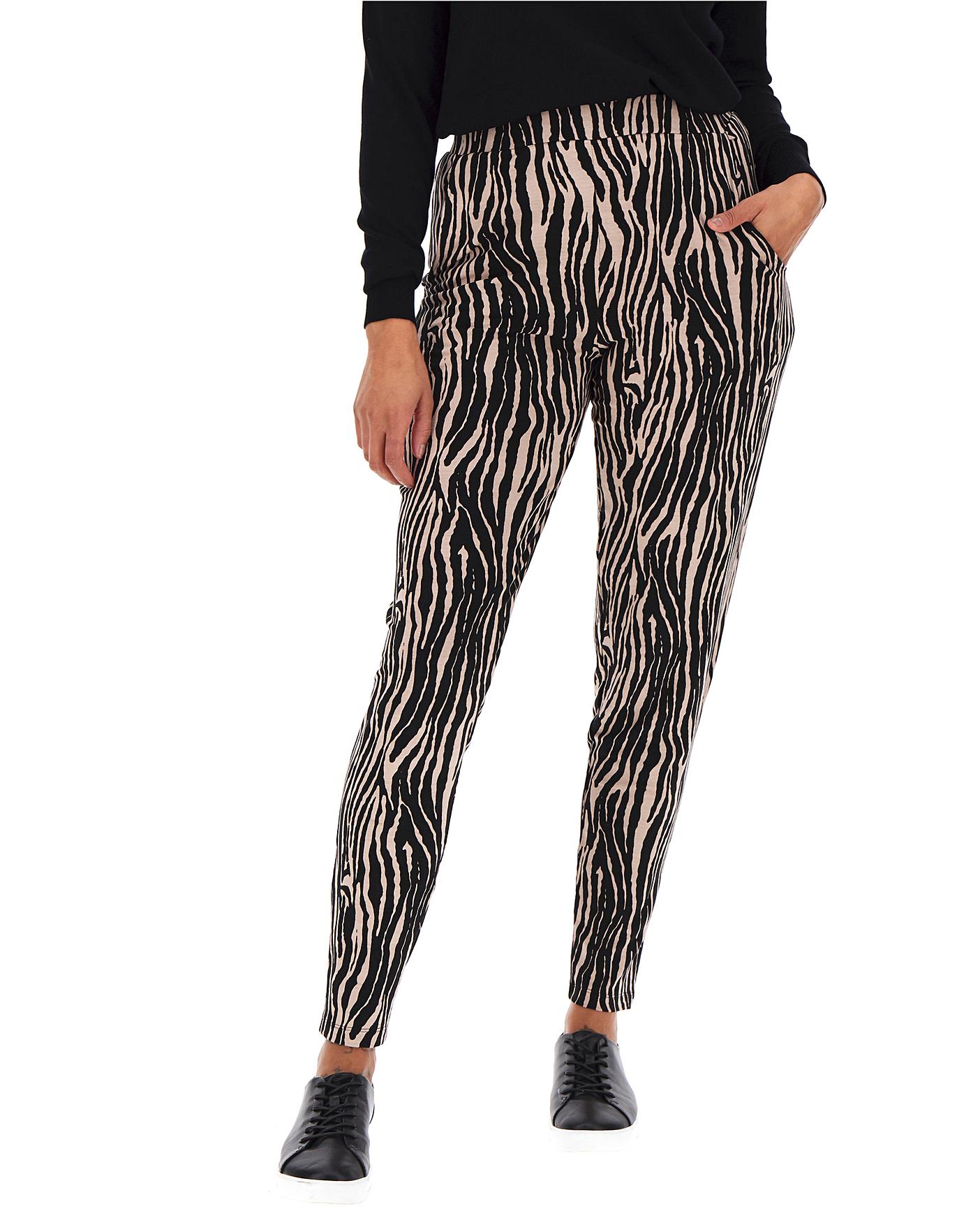 zebra print joggers