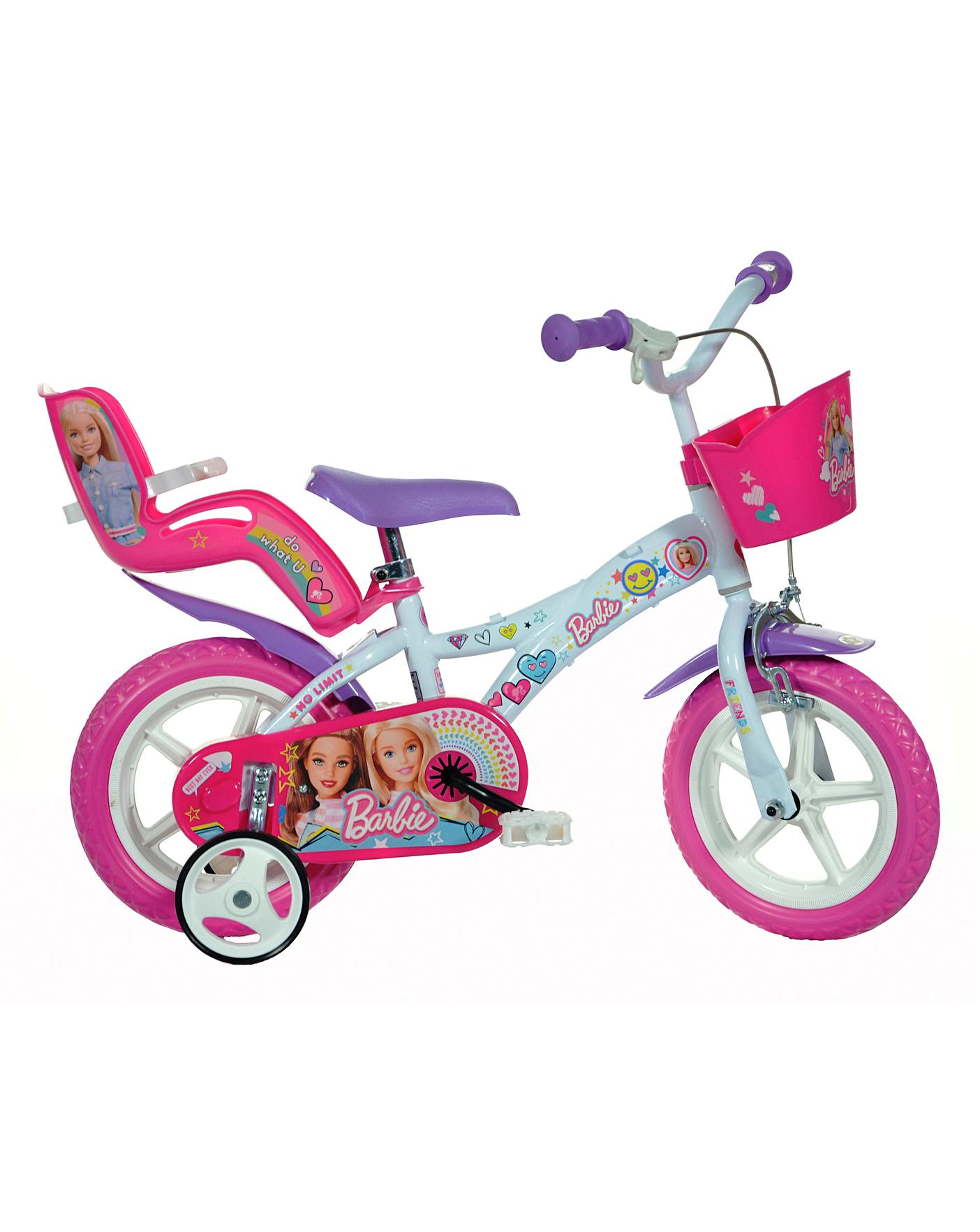 barbie bike with training wheels