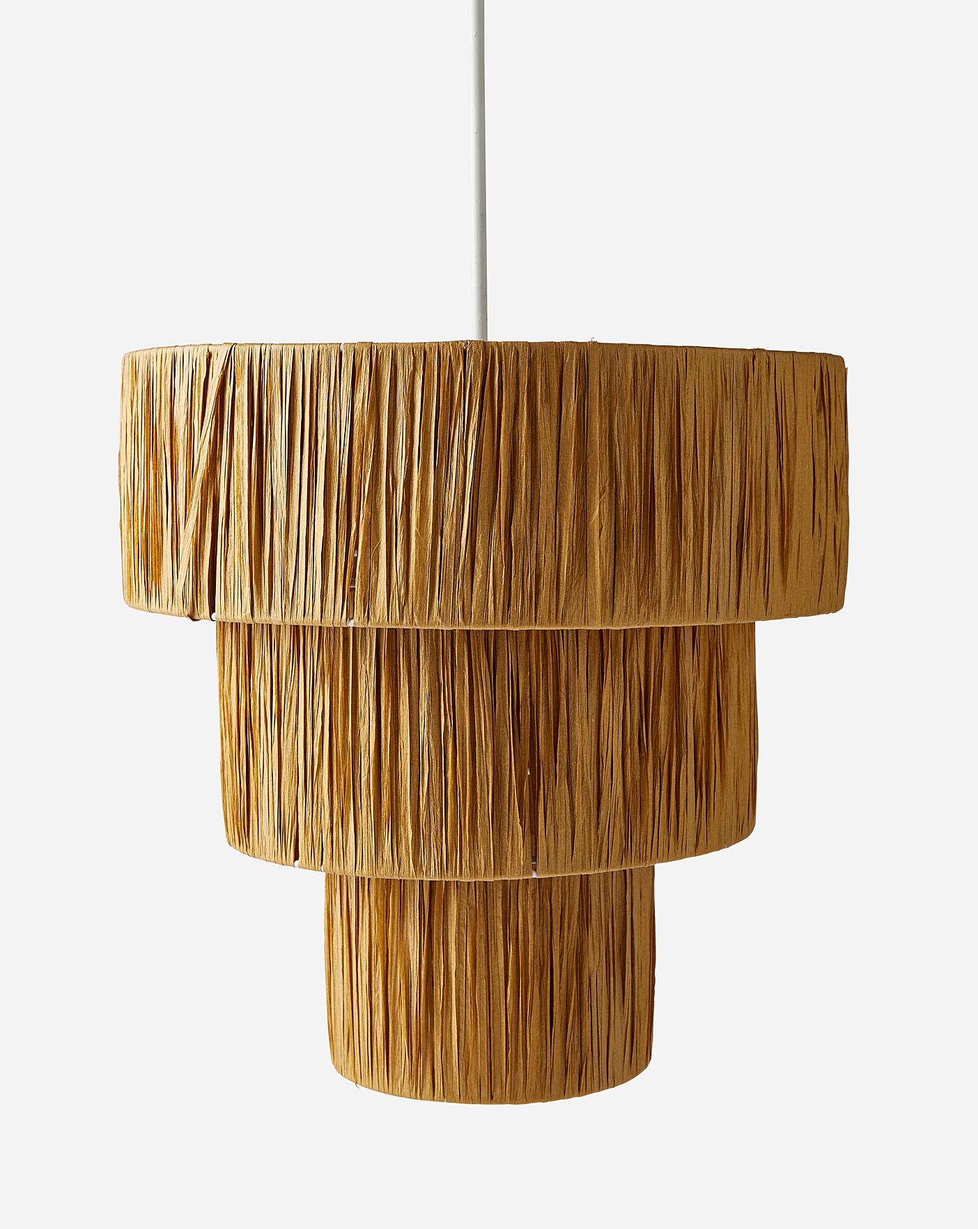 Raffia 3 Tier Ceiling Light | Oxendales