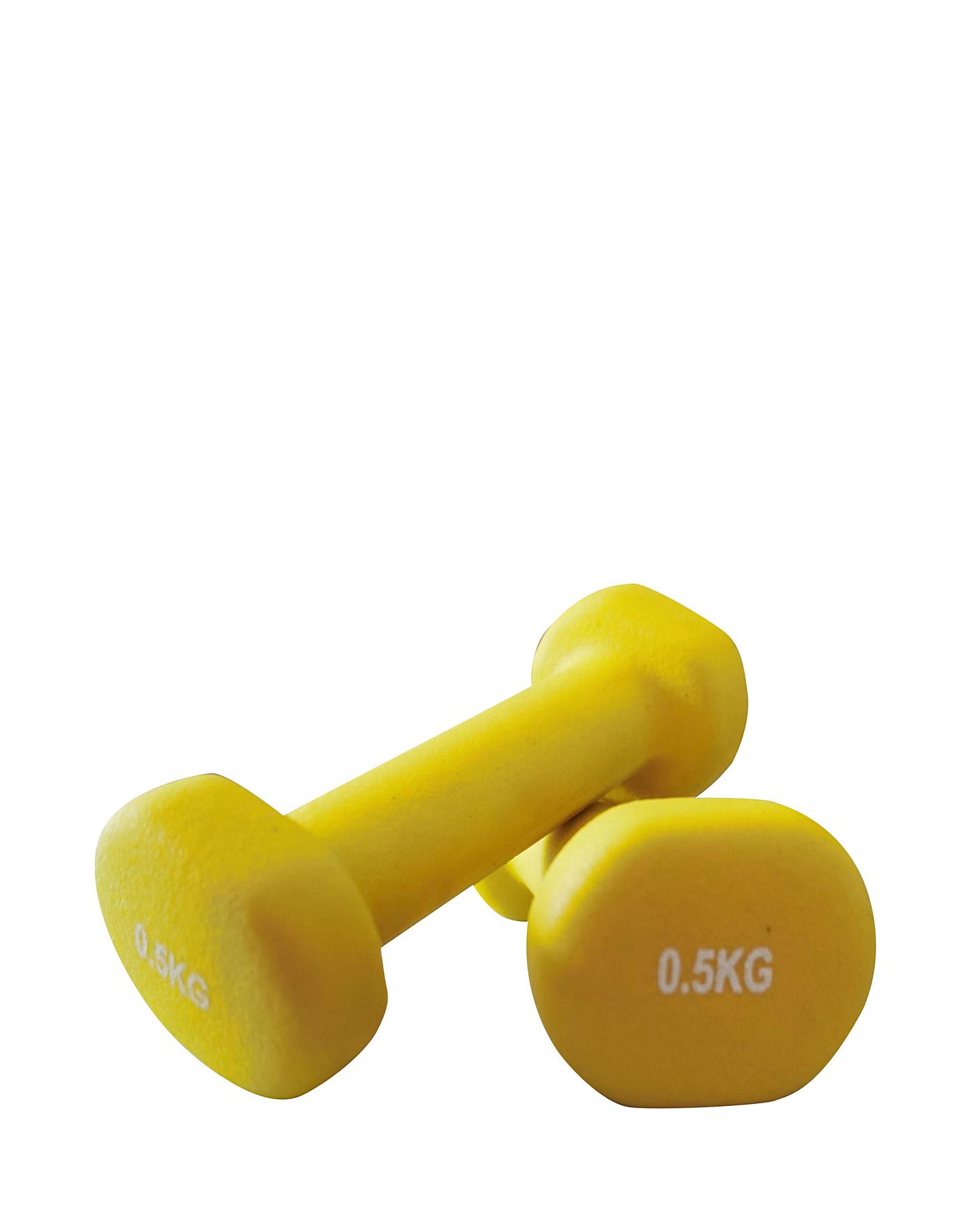 Yellow dumbbells hot sale