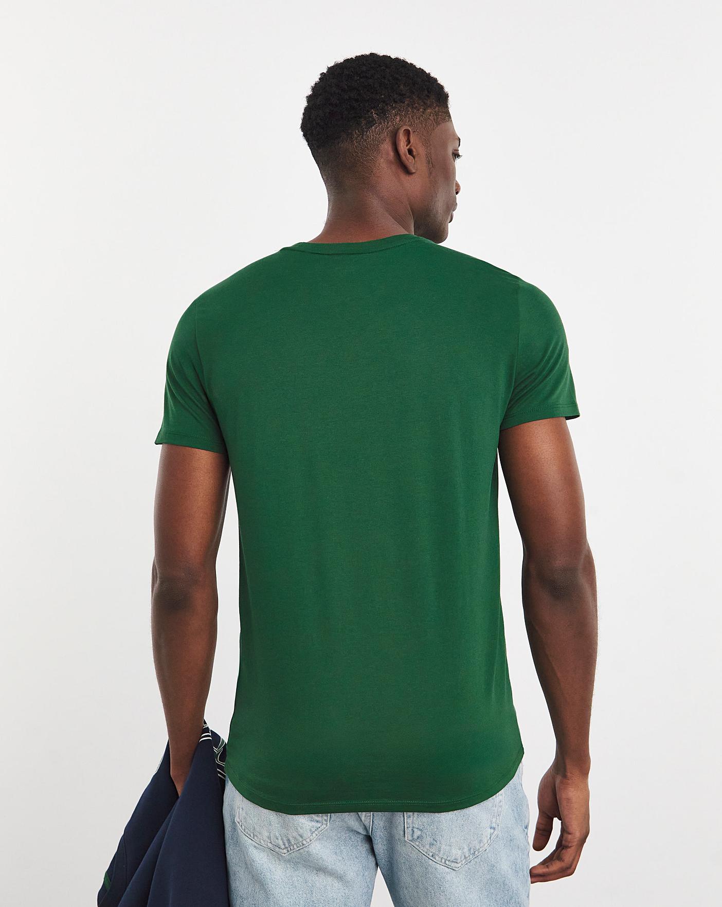Lacoste Classic Crew Neck Green T-shirt | J D Williams