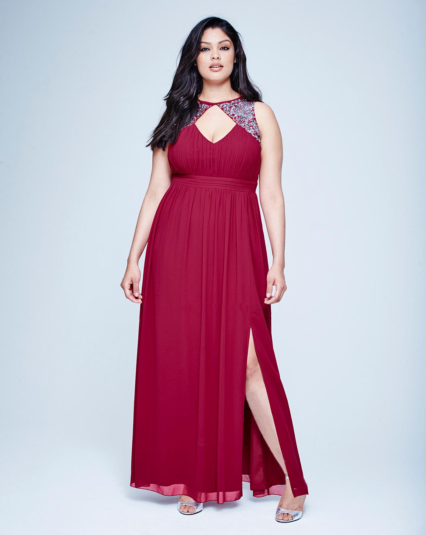 little mistress berry maxi dress