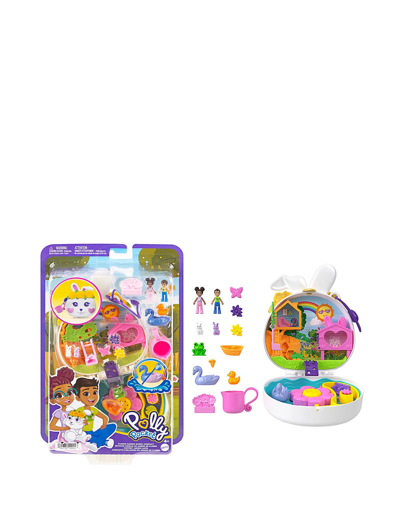 Polly Pocket Flip & Find Bunny Lapin Flip Feature & Micro Doll New