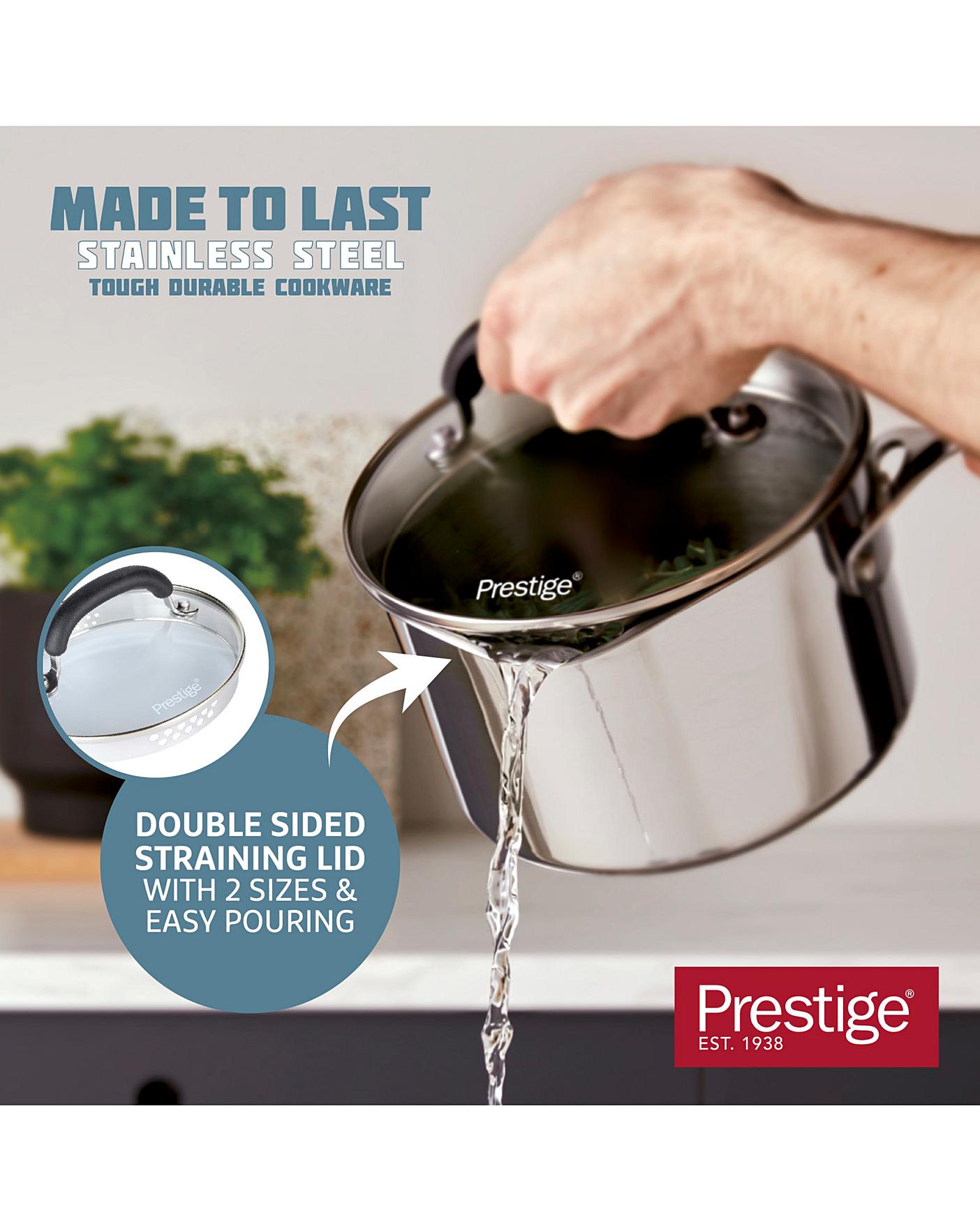  Prestige Everyday Straining Stainless Steel Cookware