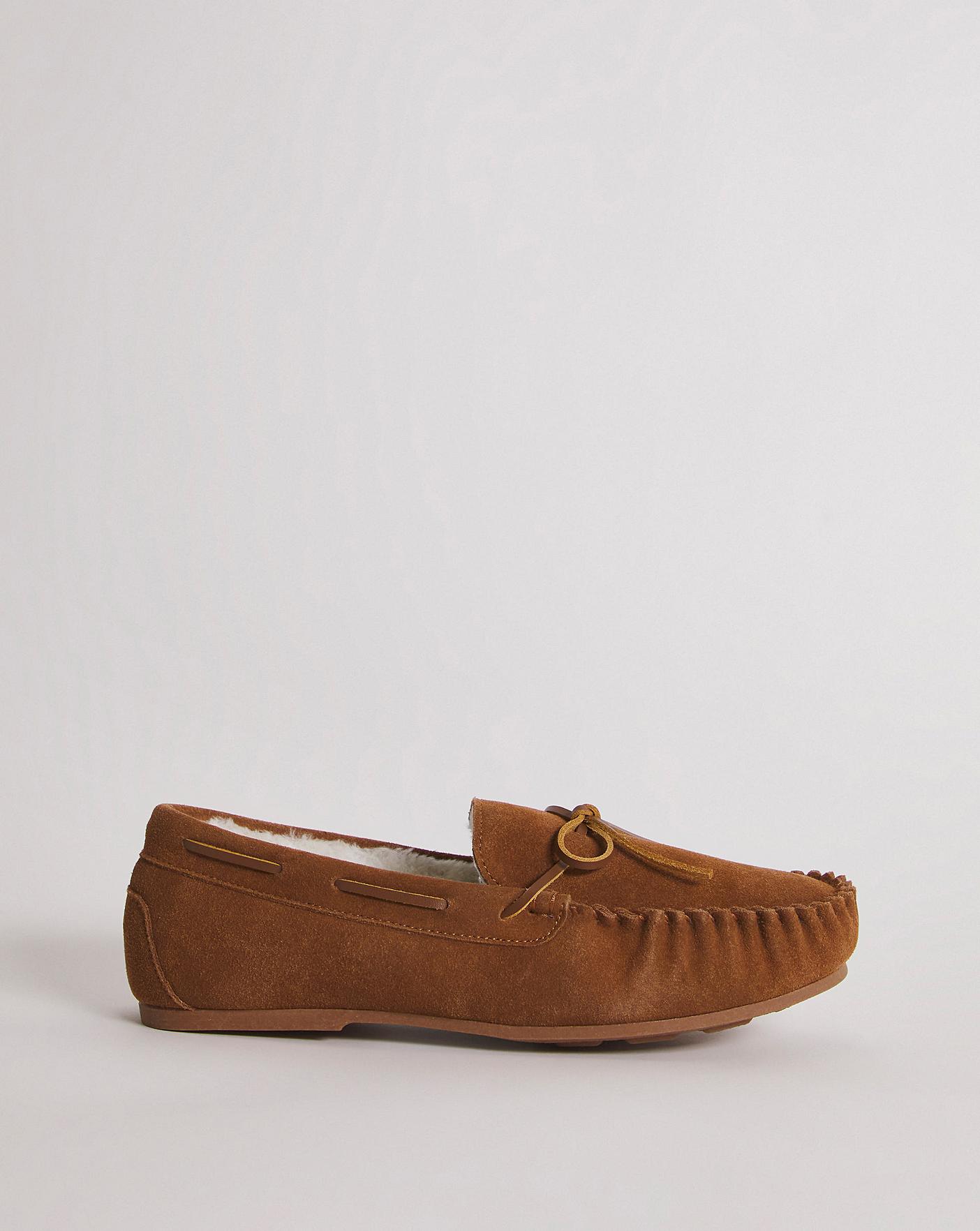 Luxury Suede Loafer Slipper Wide | Oxendales