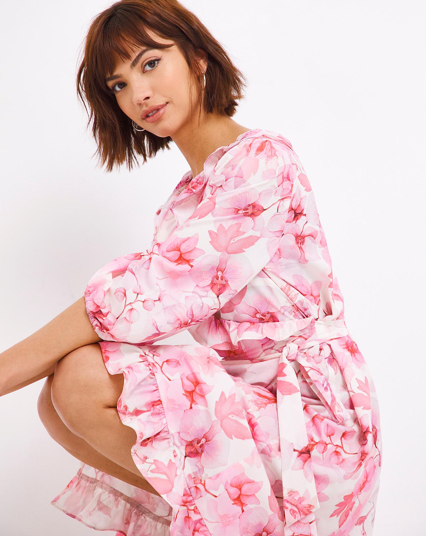 ZOE FLORAL WRAP DRESS