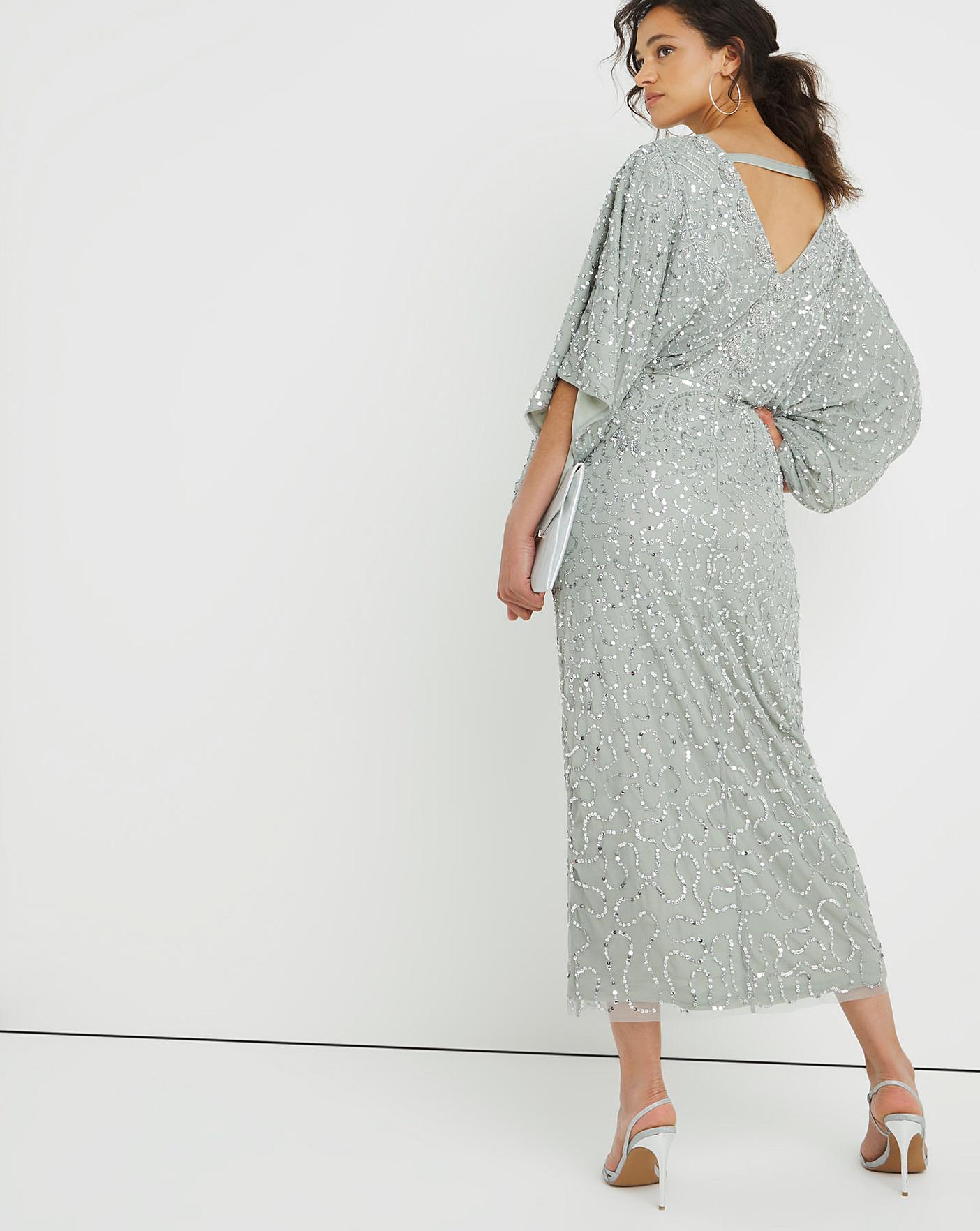 Joanna Hope Batwing Beaded Dress 