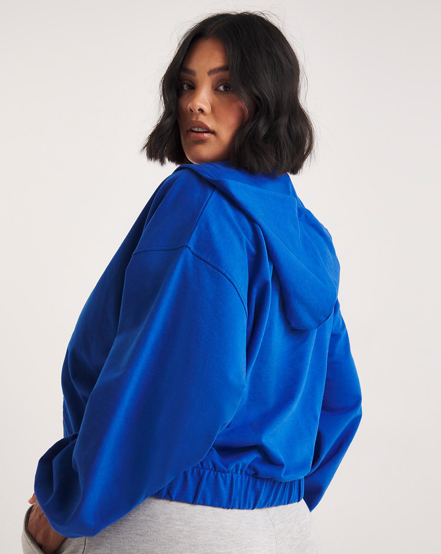 Royal blue outlet champion crop hoodie