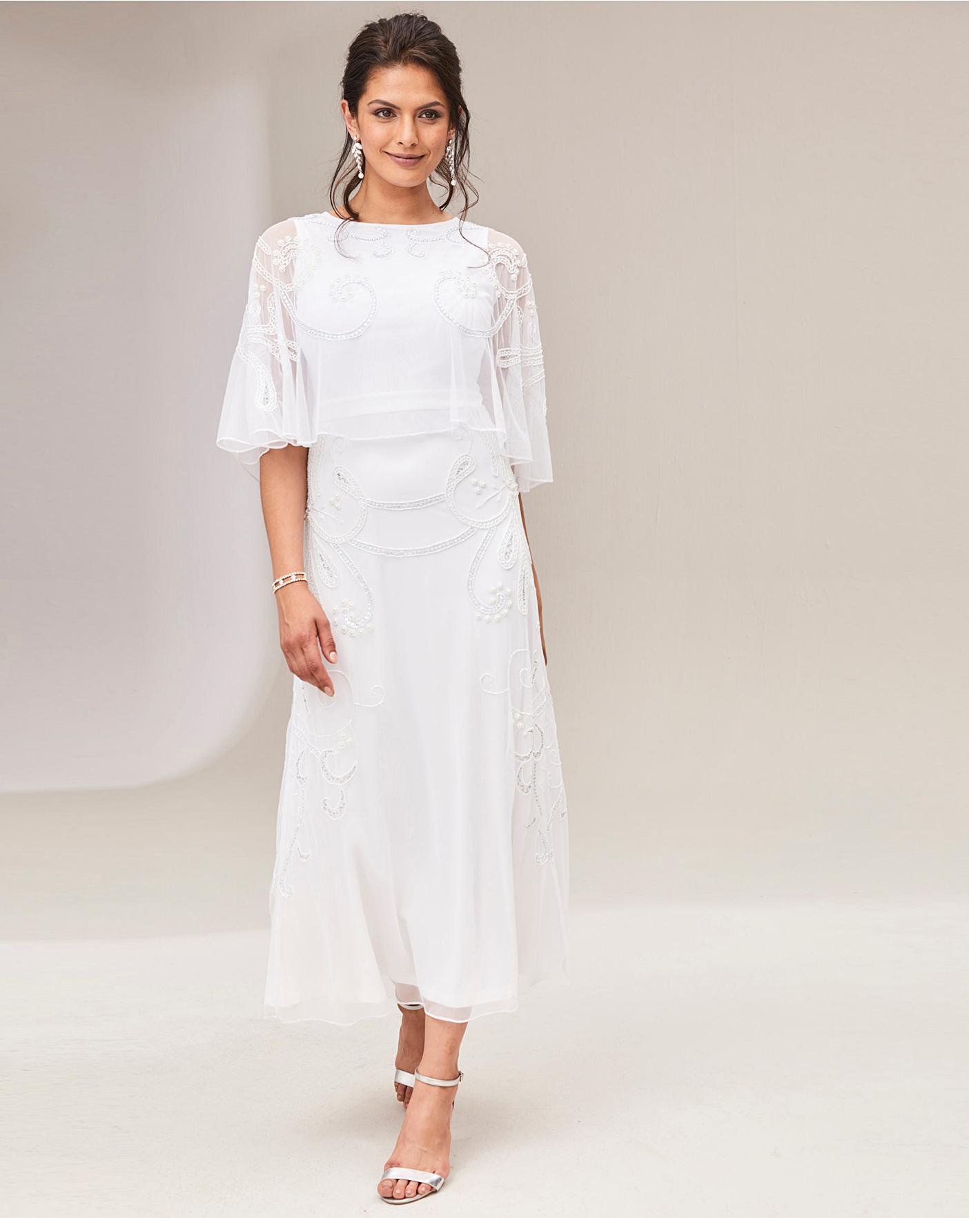 JOANNA HOPE Embellished Maxi Dress  Plus size wedding guest dresses,  Casual dresses for women, Maxi dress