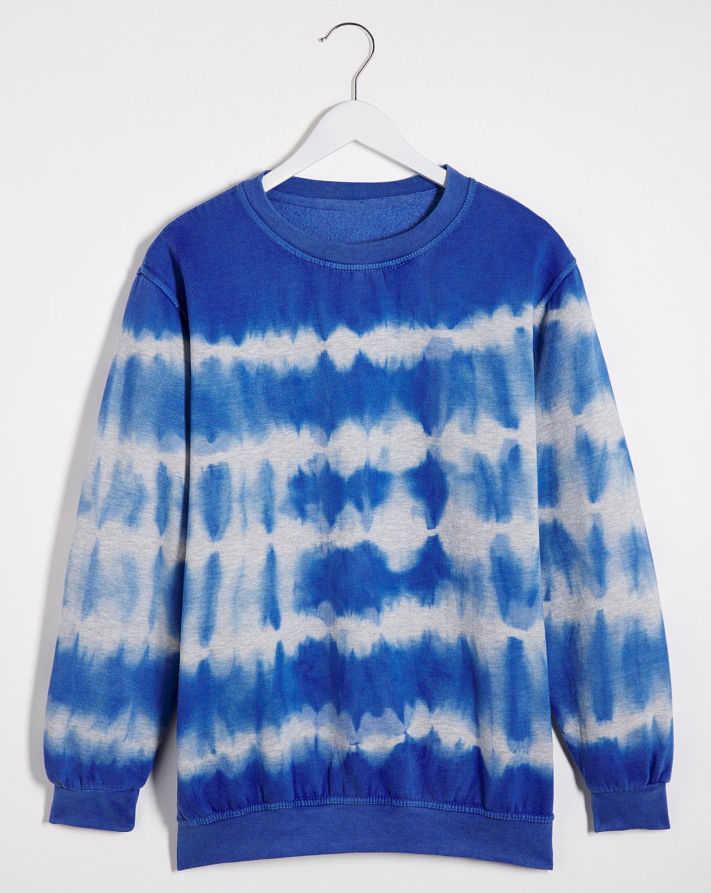Blue Tie-Dye Sweatshirt | Fashion World
