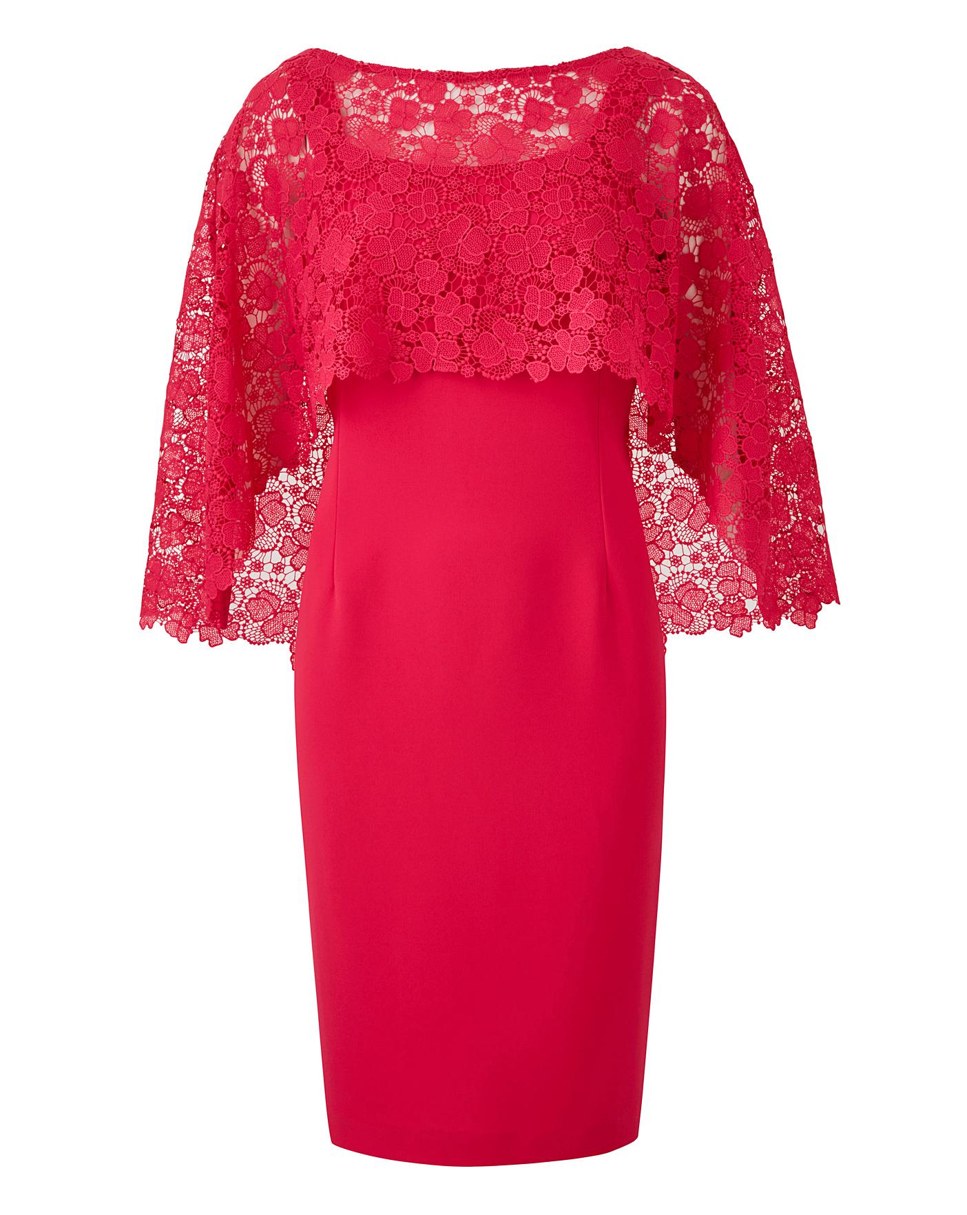 Gina bacconi shop red lace dress