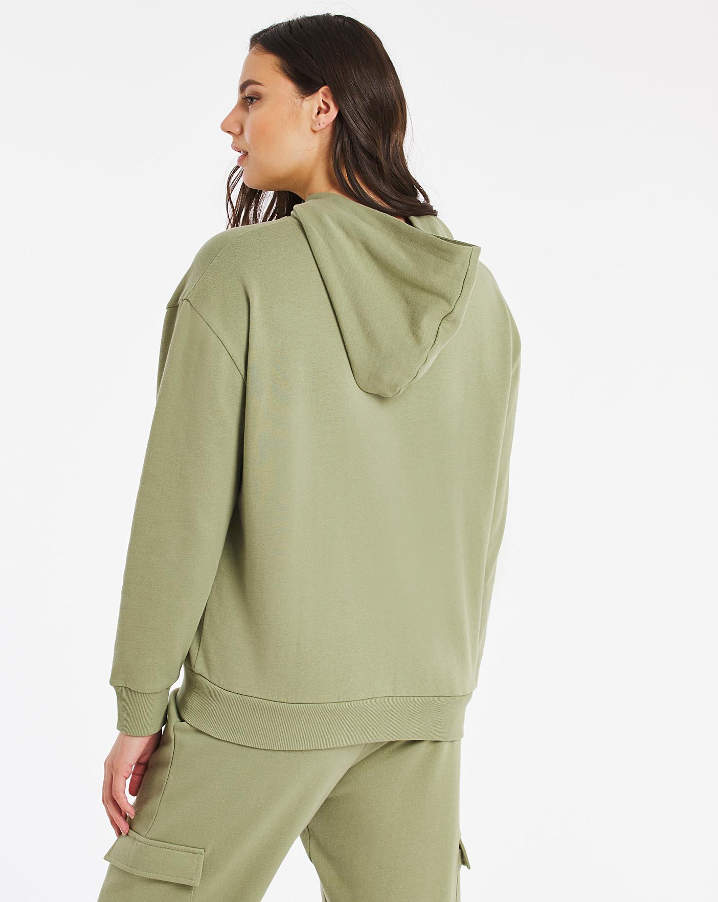 Khaki Utility Hoodie | Simply Be