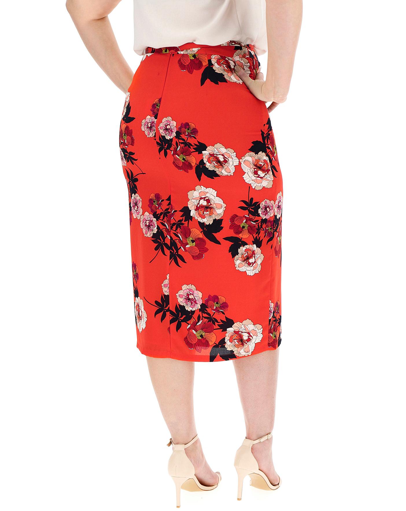 Floral midi shop skirt oasis