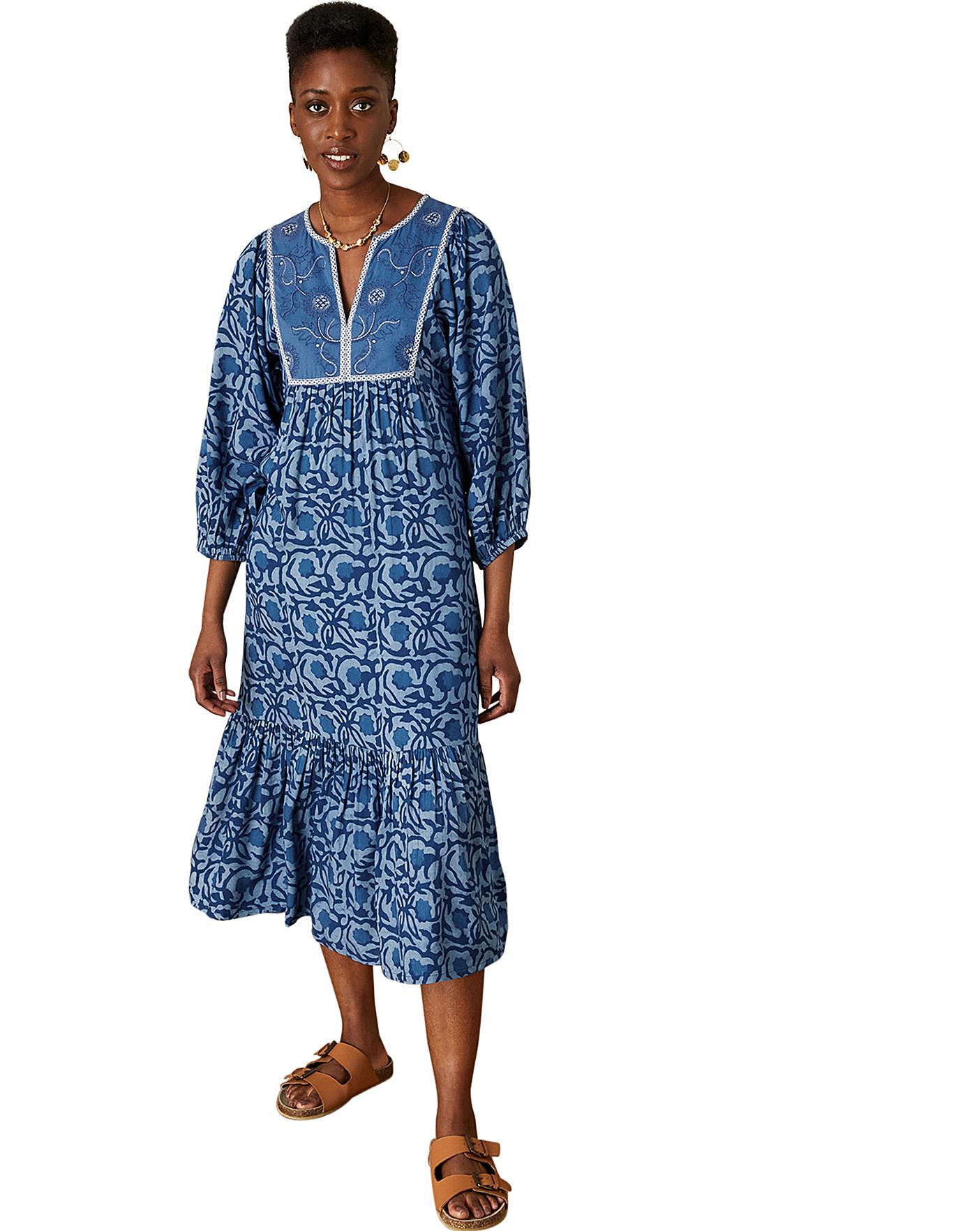 Monsoon Floral Batik Smock Dress | J D Williams