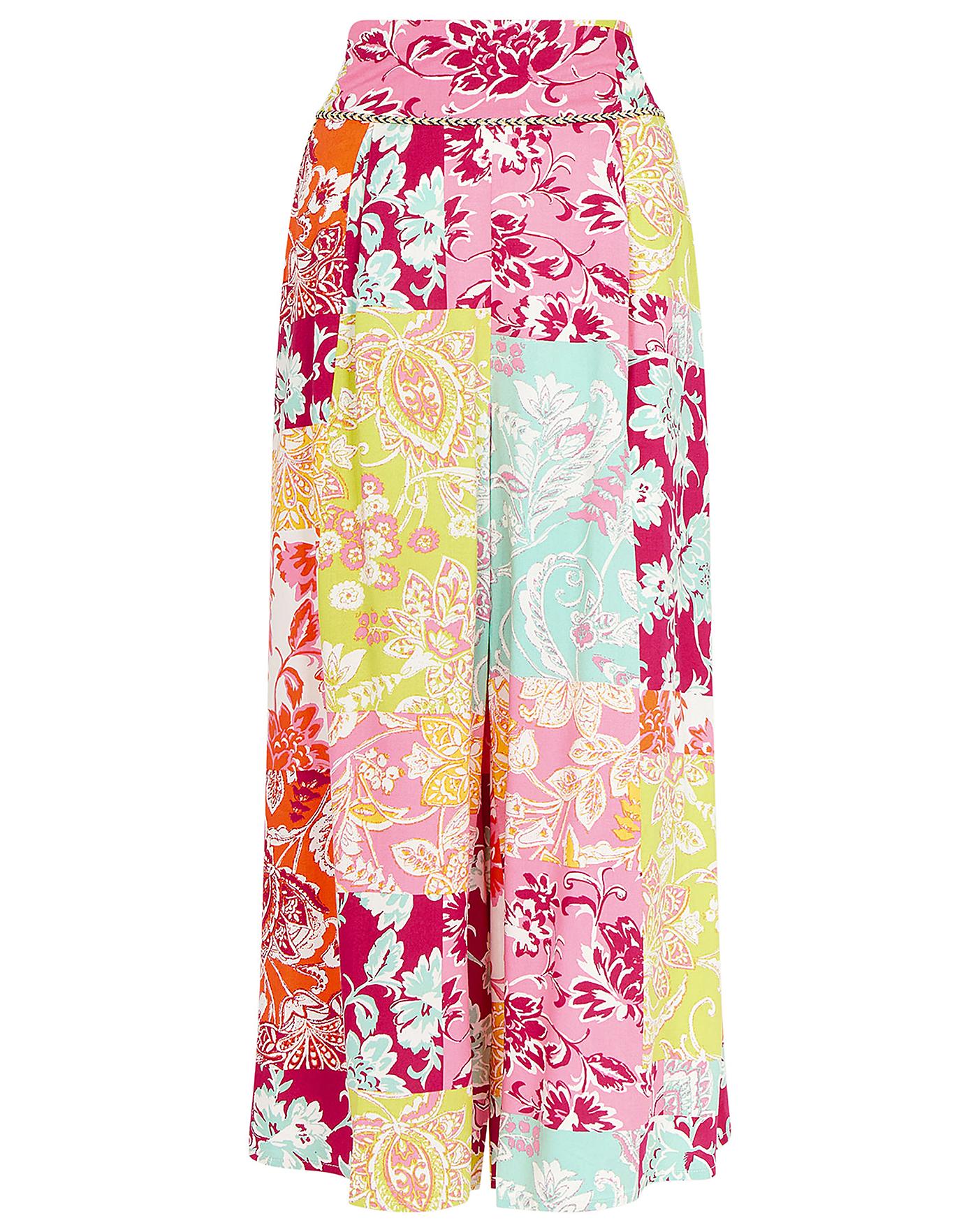 Monsoon Floral Print Cropped Trousers 