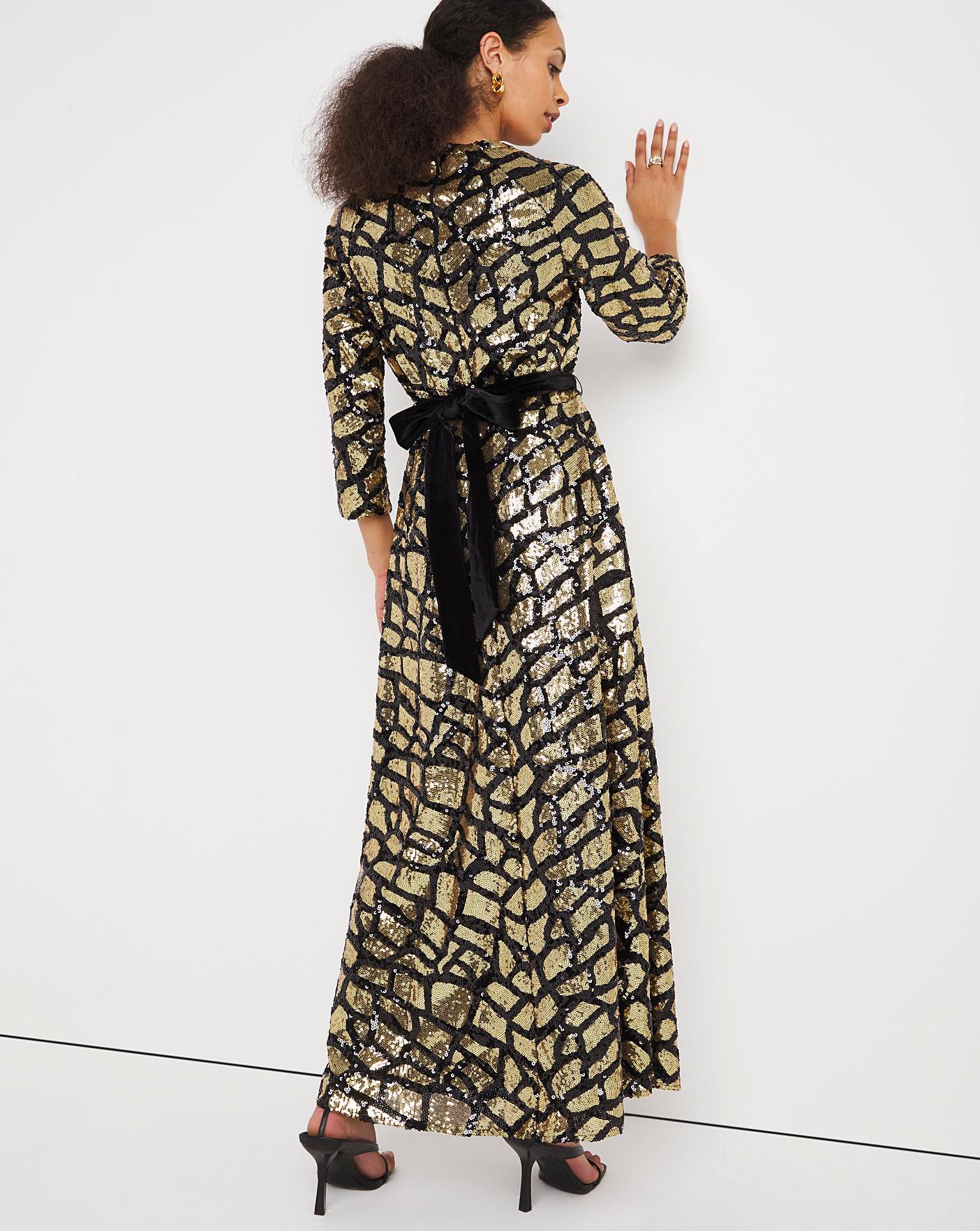 Animal Sequin Maxi Dress J D Williams