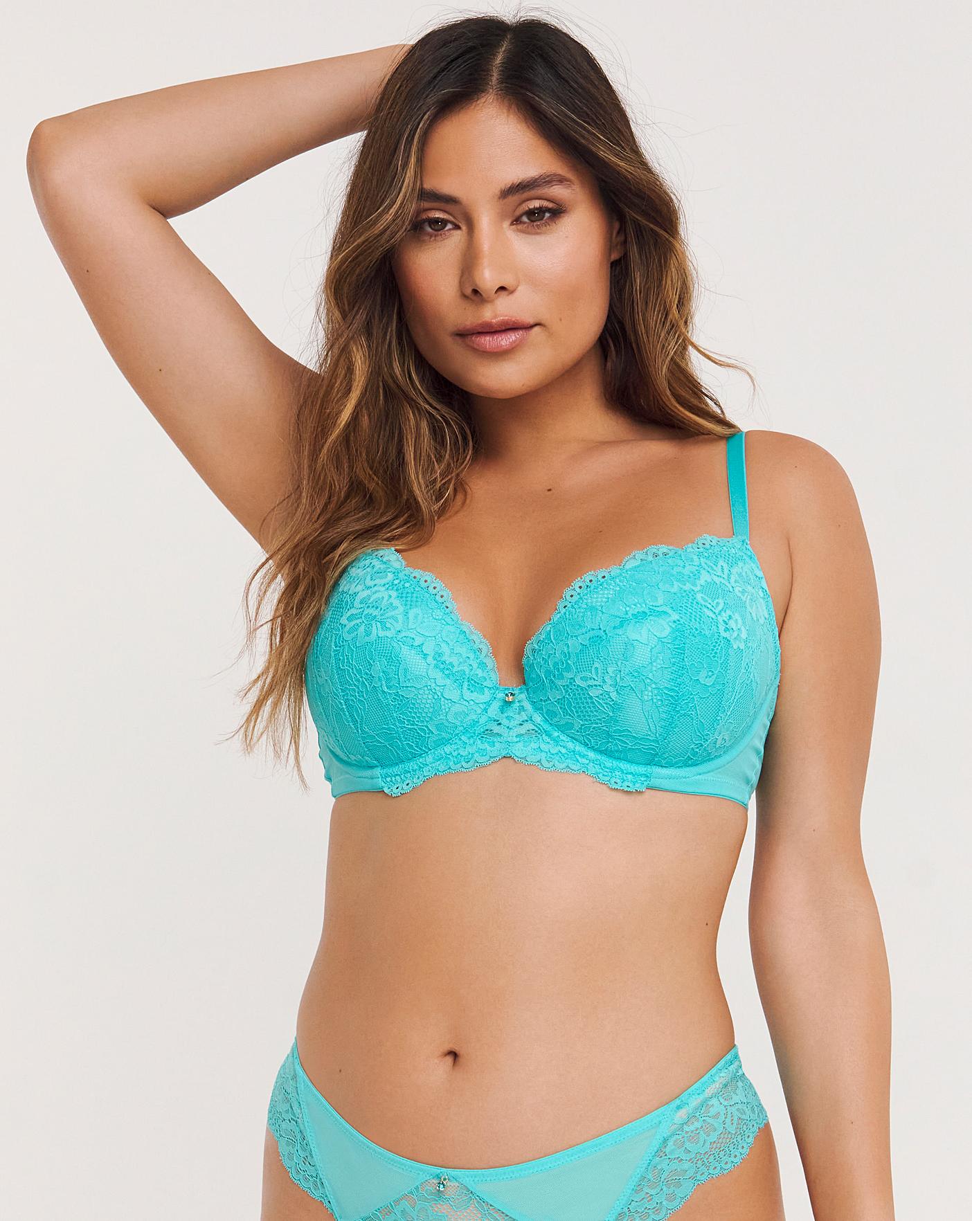 Ann Summers Sexy Lace Plunge Bra Teal