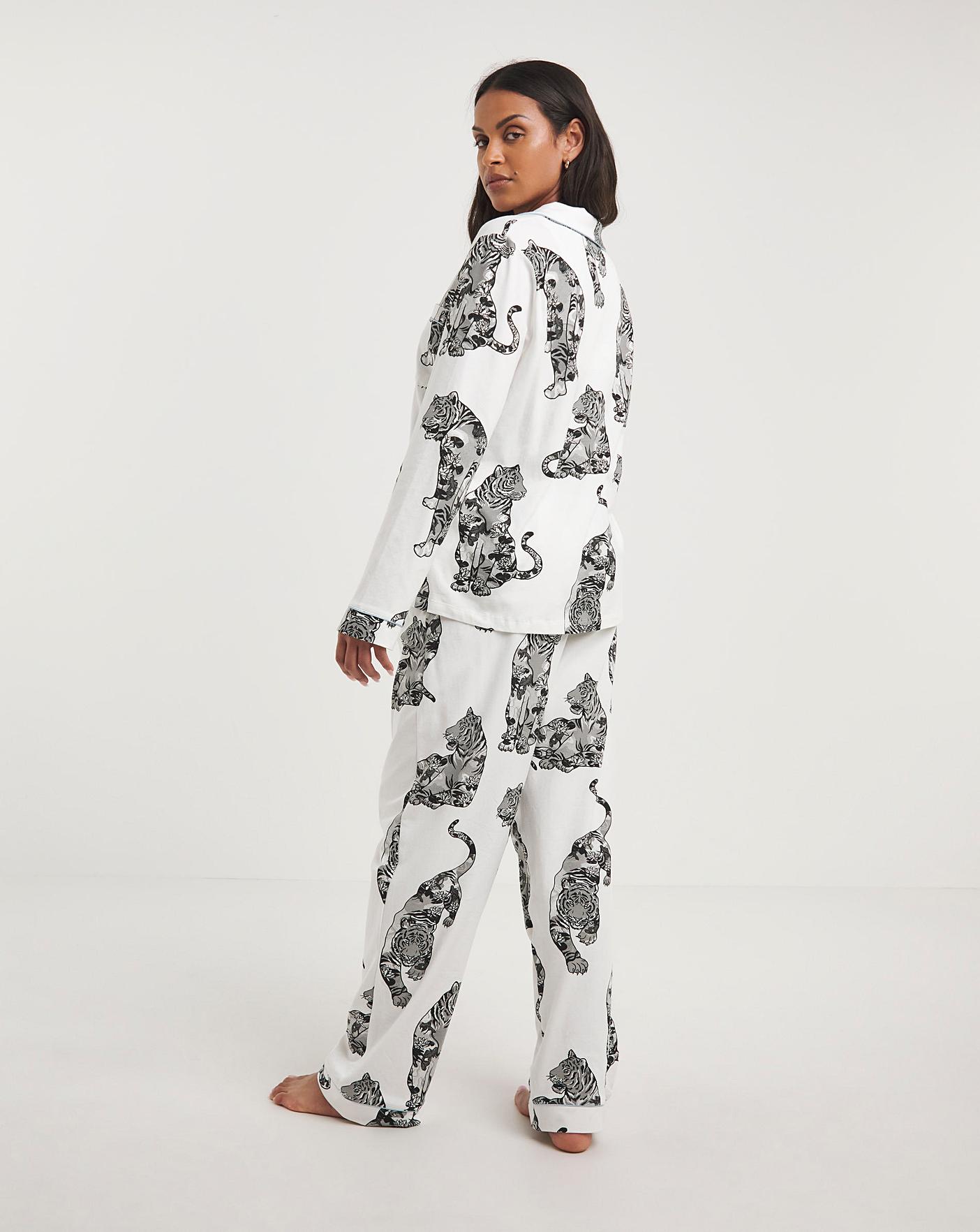Chelsea Peers Lotus Tiger Print PJ Set J D Williams