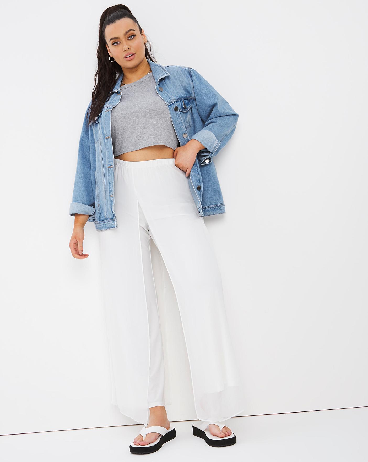 Joanna Hope Chiffon Overlay Trousers 