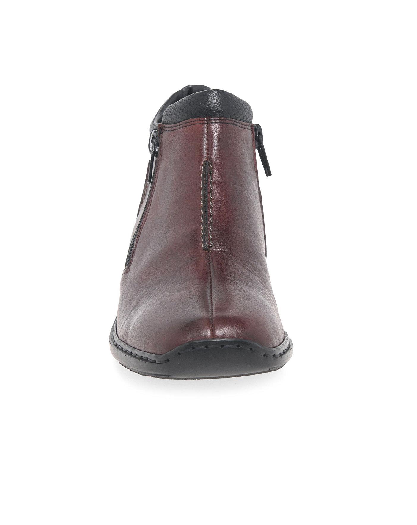 Rieker wine hot sale ankle boots