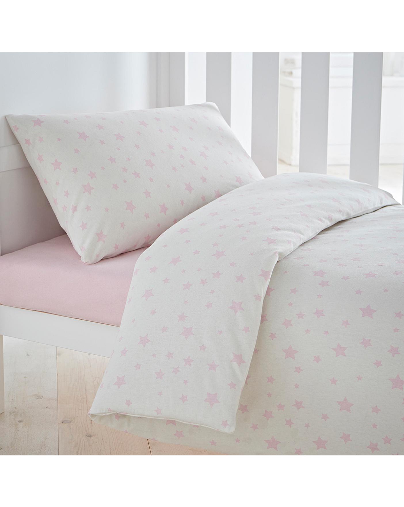 Printed Stars Cot Bed Duvet Cover Fashion World