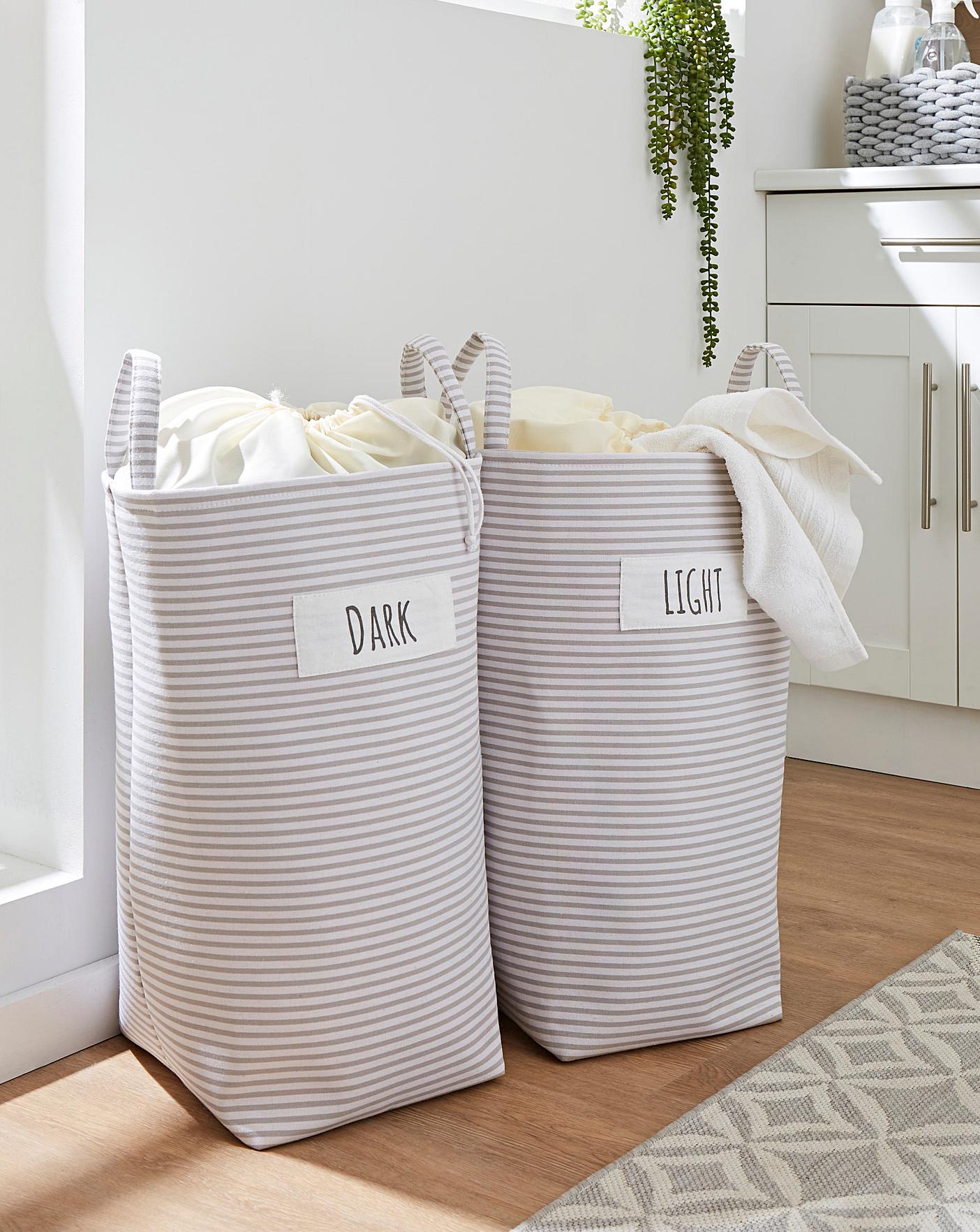 Stripe Laundry Bag Sorter J D Williams