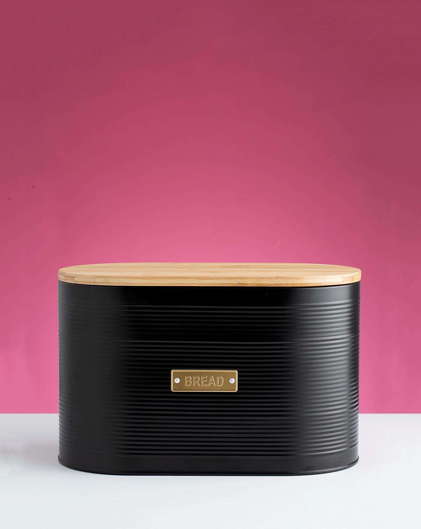 Typhoon Otto Black Bread Bin J D Williams