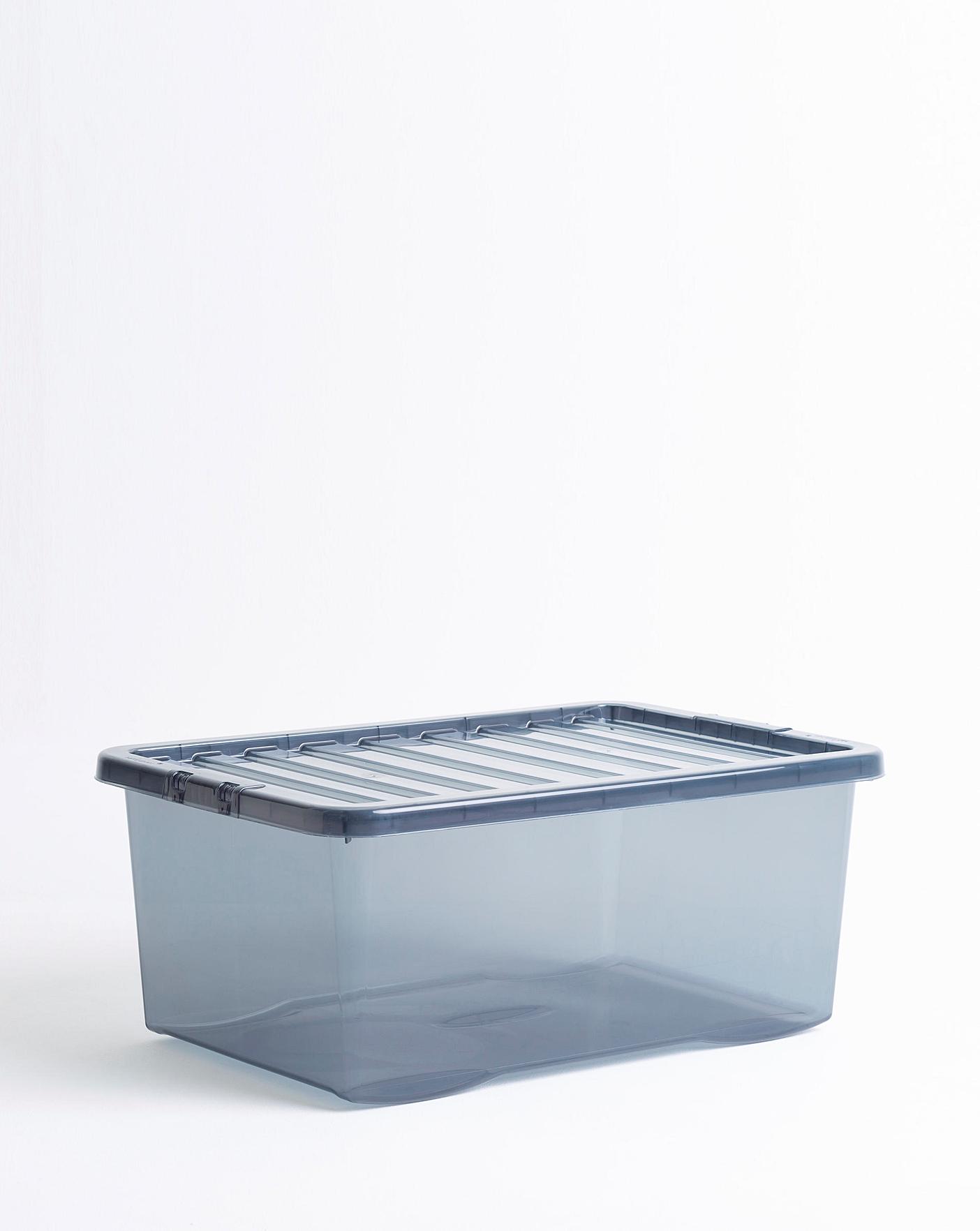 Buy 45L Wham Crystal Storage Box with Lid Clear Plastic